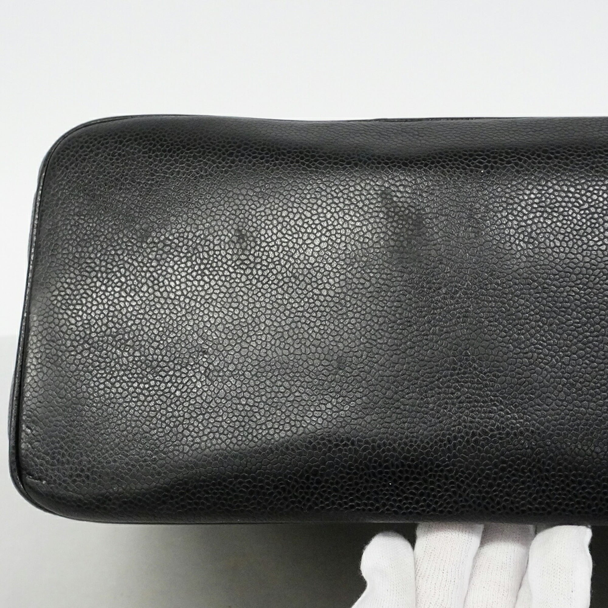 Chanel Black Grained Calfskin Tote Bag (Pre-Owned)