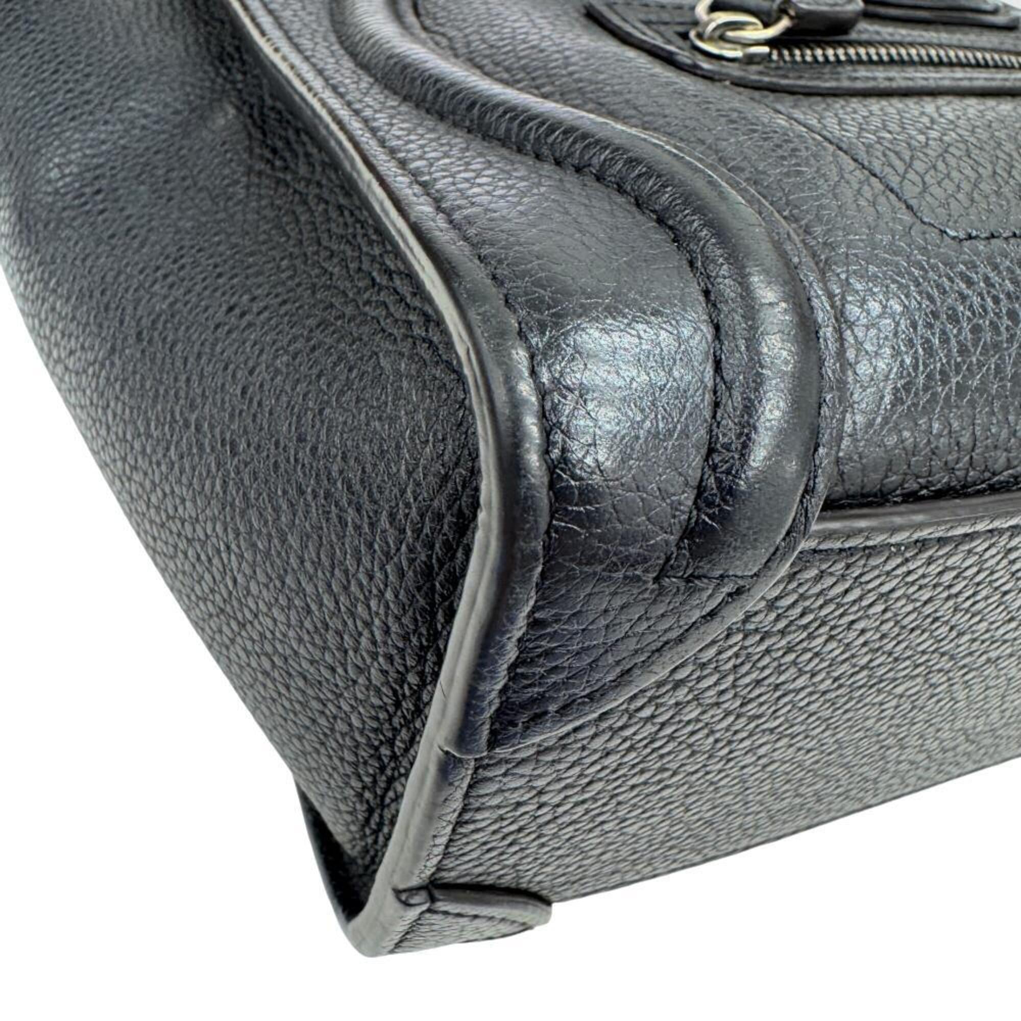 Celine Black Leather Handbag Shoulder Bag (Pre-Owned)