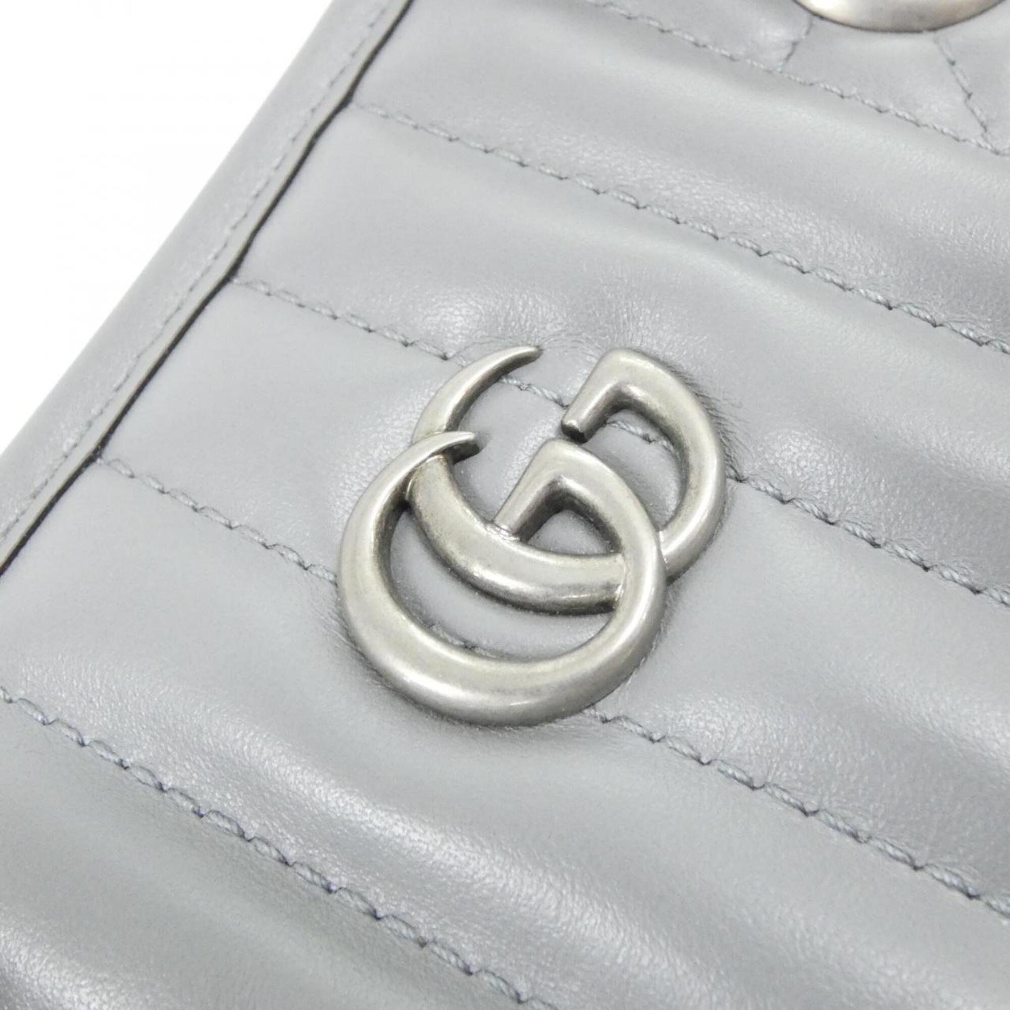 Gucci Gray Leather Handbag (Pre-Owned)