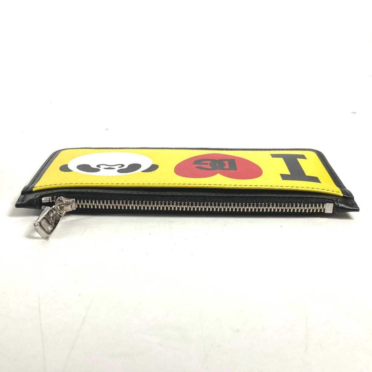 Dolce & Gabbana Black Yellow Leather Coin Purse/Coin Case (Pre-Owned)