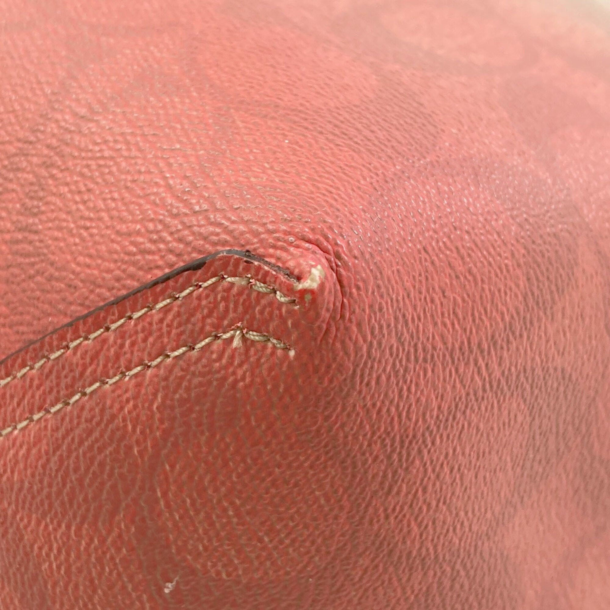 Coach Beige Pink Pvc Pouch Tote Bag (Pre-Owned)