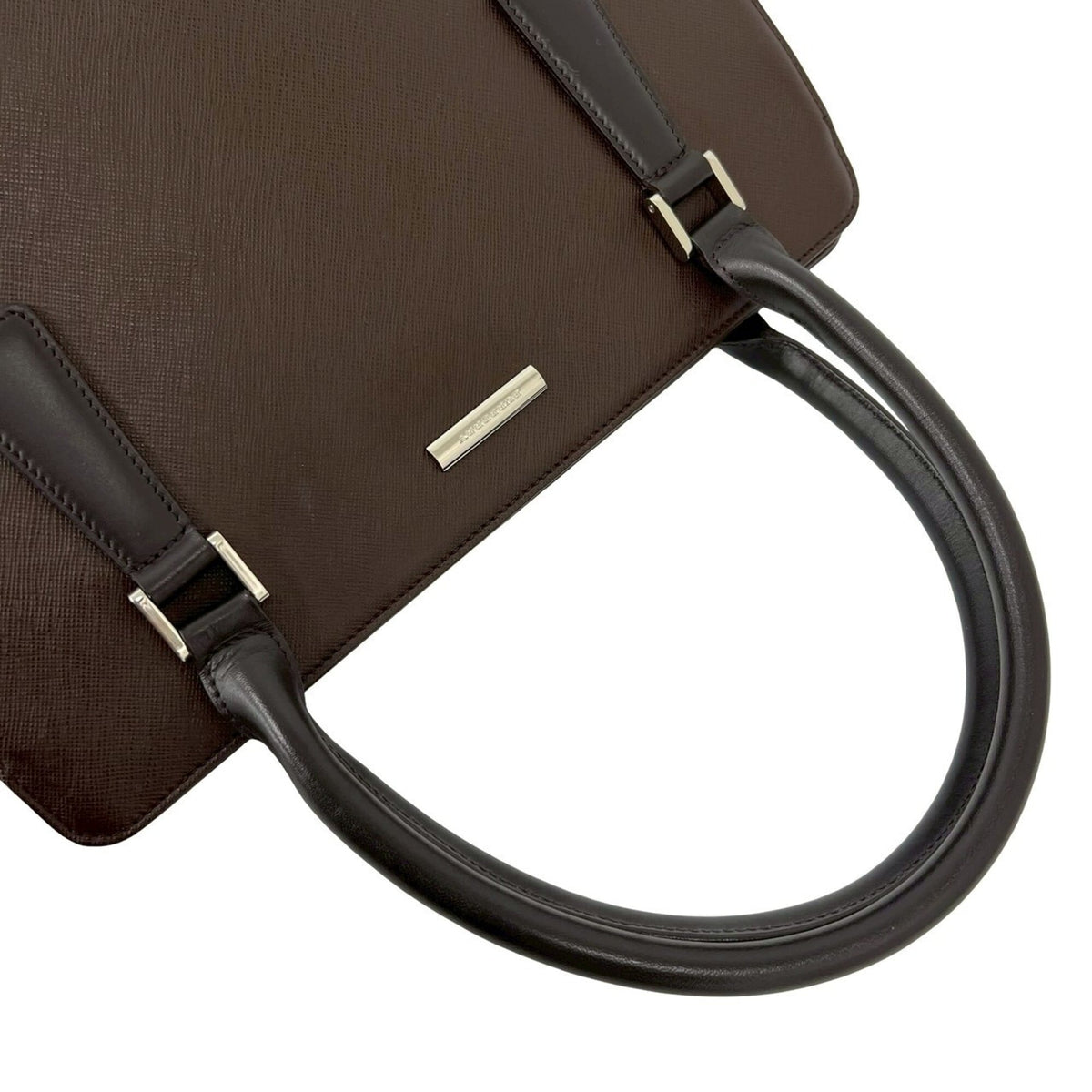 Burberry Brown Leather Handbag Tote Bag (Pre-Owned)