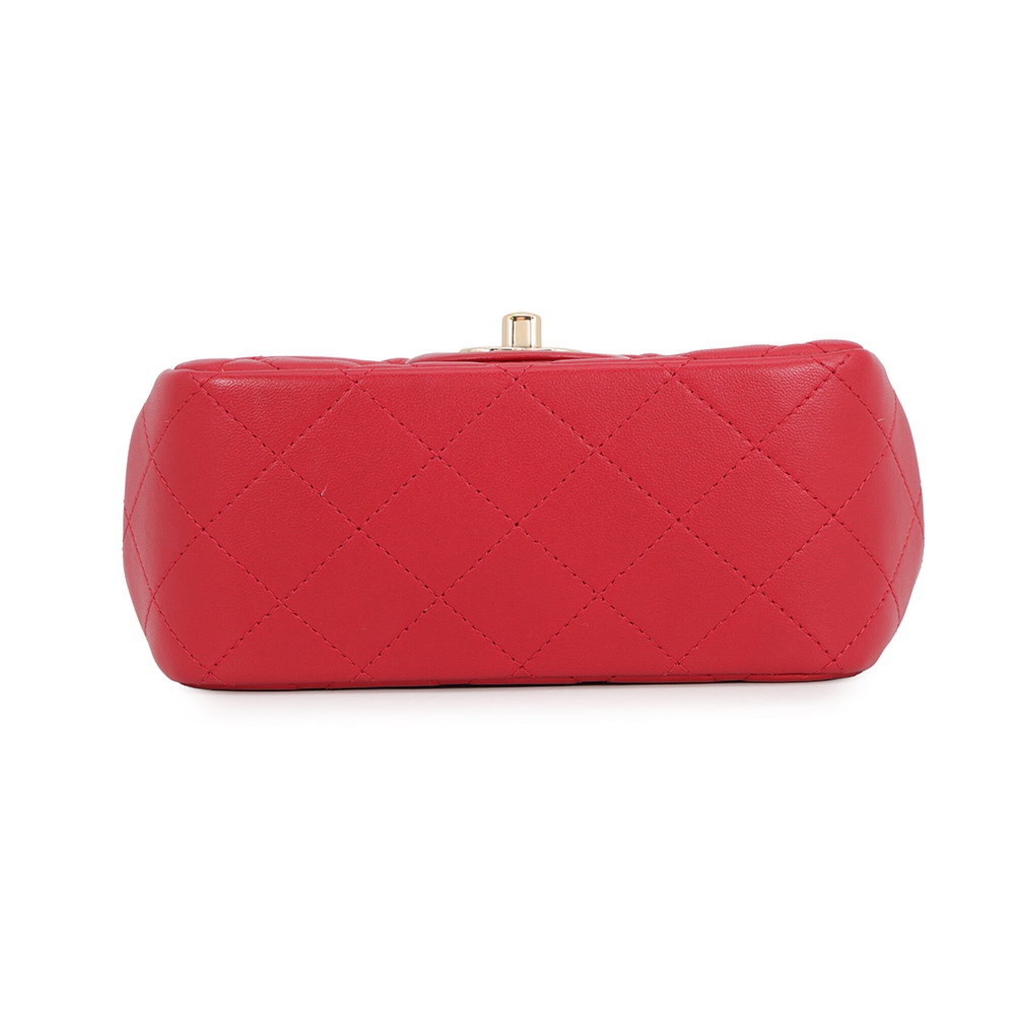 Chanel Matelasse Red Color Leather Handbag Shoulder Bag (Pre-Owned)