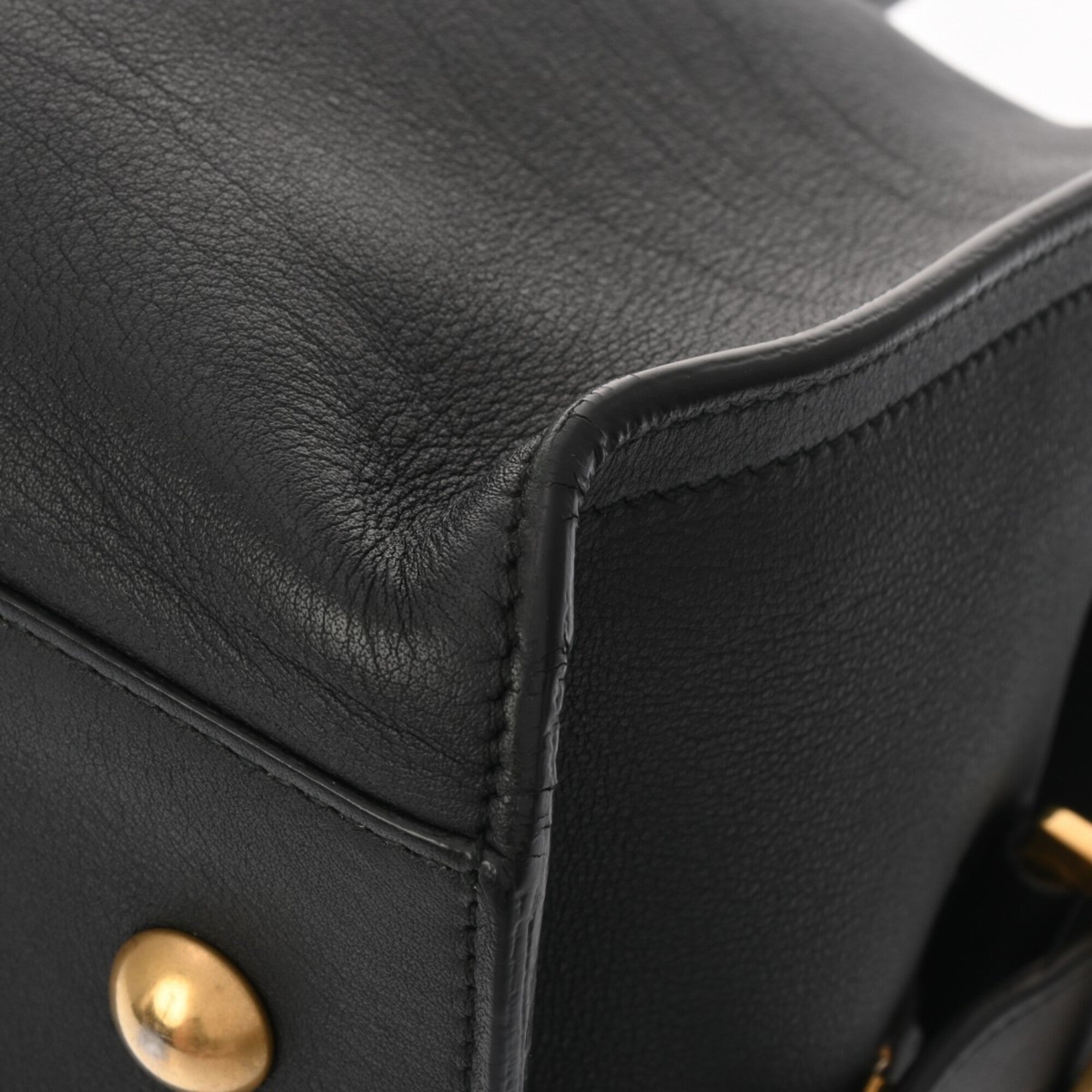 Saint Laurent Black Leather Handbag (Pre-Owned)
