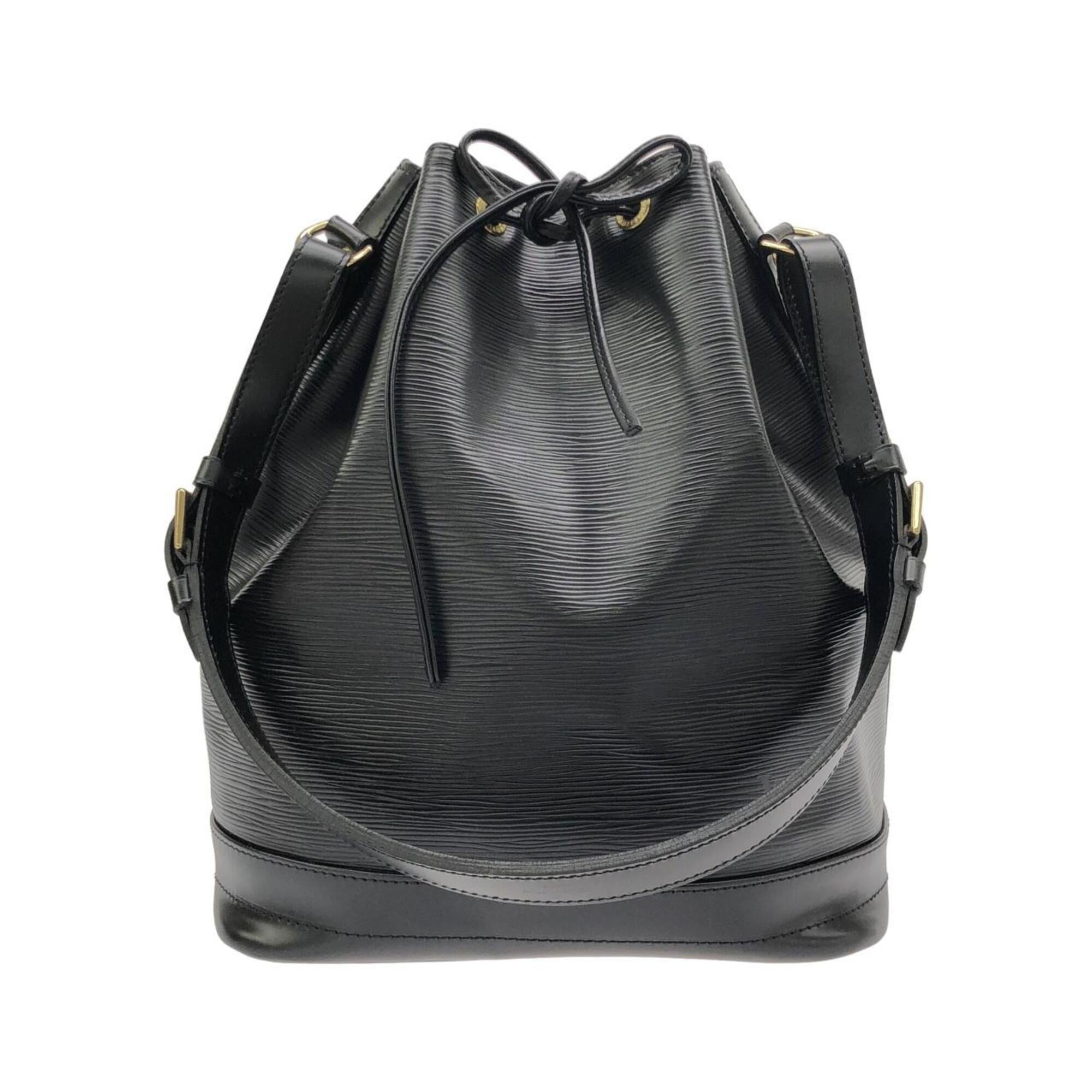 Louis Vuitton Black Leather Shoulder Bag (Pre-Owned)