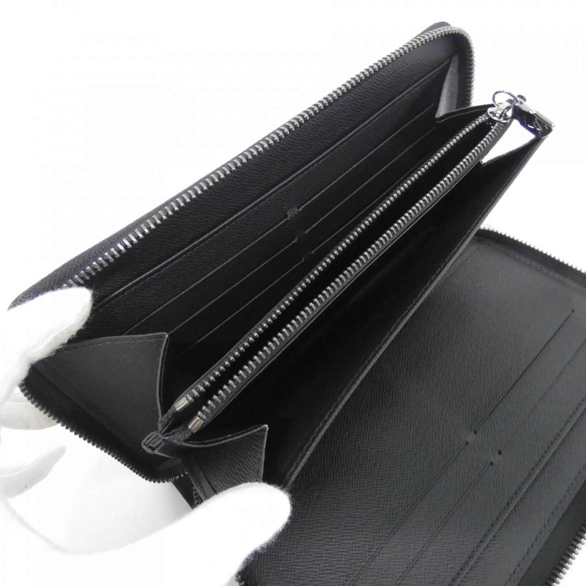 Louis Vuitton Black Coated Canvas Long Wallet (Bi-Fold) (Pre-Owned)