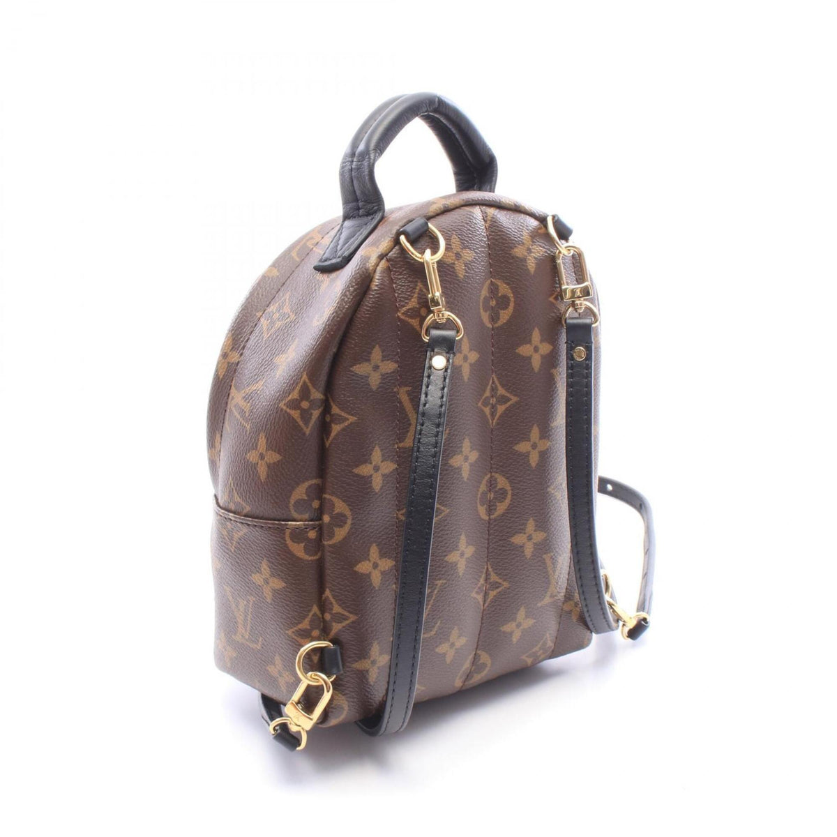 Louis Vuitton Black Brown Monogram Monogram Leather Backpack Handbag (Pre-Owned)