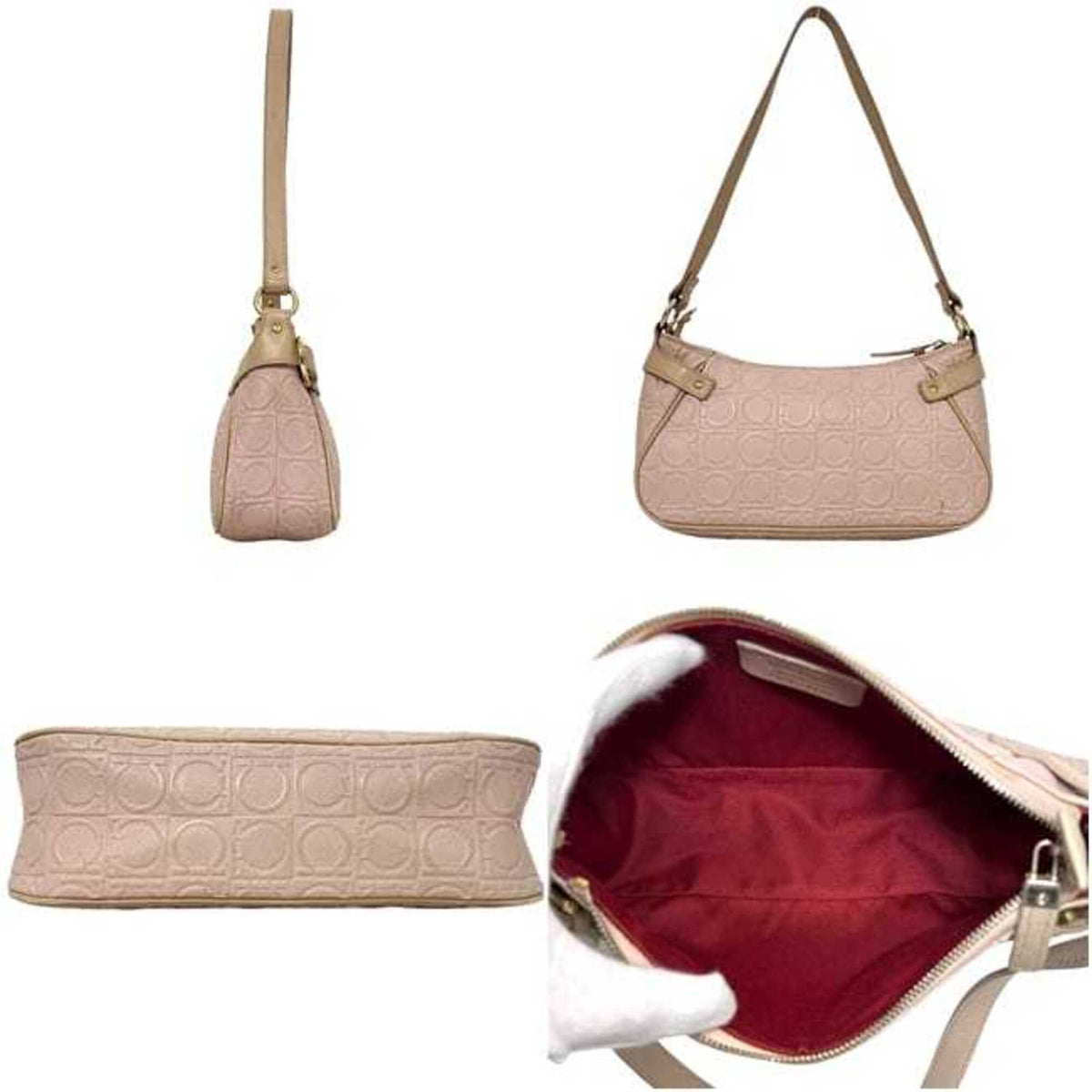 Salvatore Ferragamo Pink Leather Pouch (Pre-Owned)