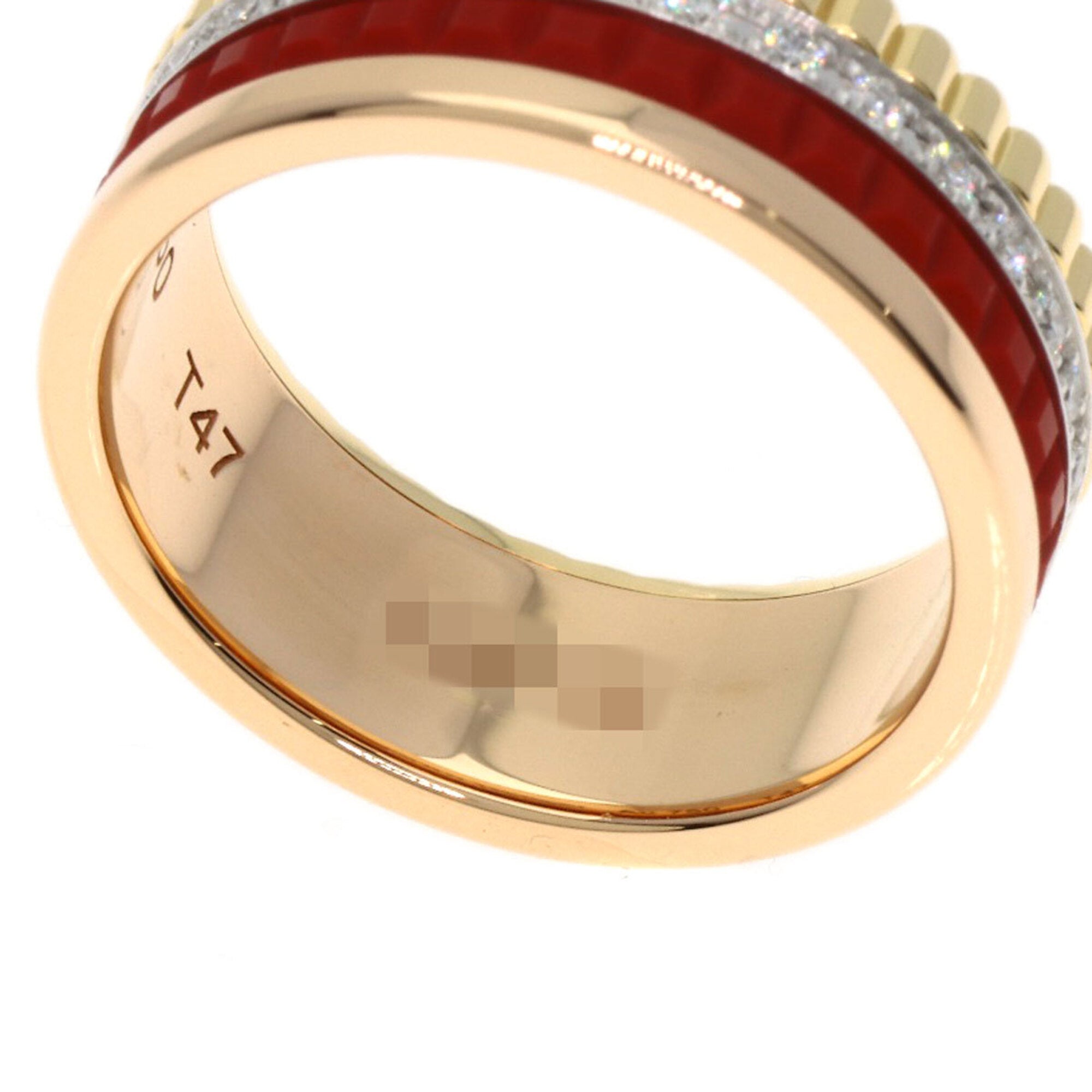 Boucheron Pink Gold Red Color Pink Gold (18K) Band Ring (Pre-Owned)