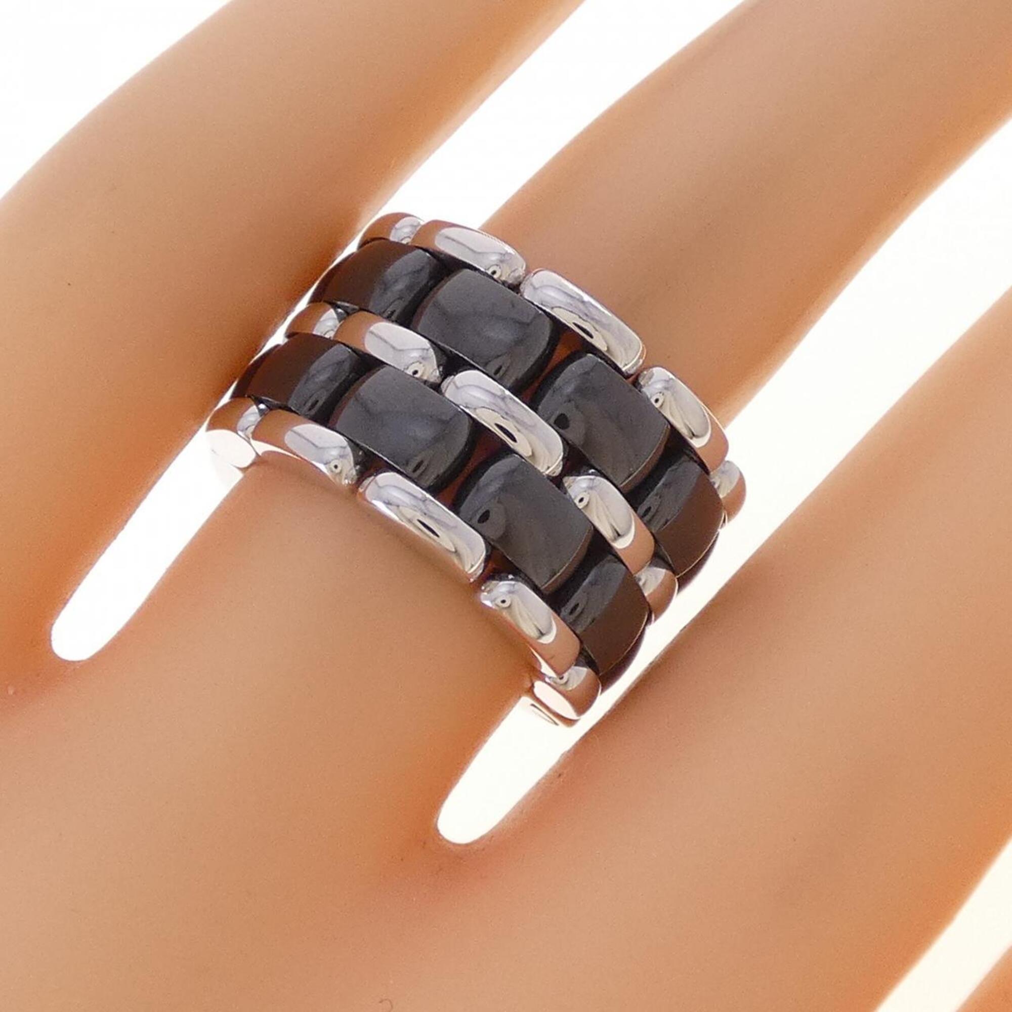 Chanel White Gold White Gold (18K) Ceramic Band Ring (Pre-Owned)