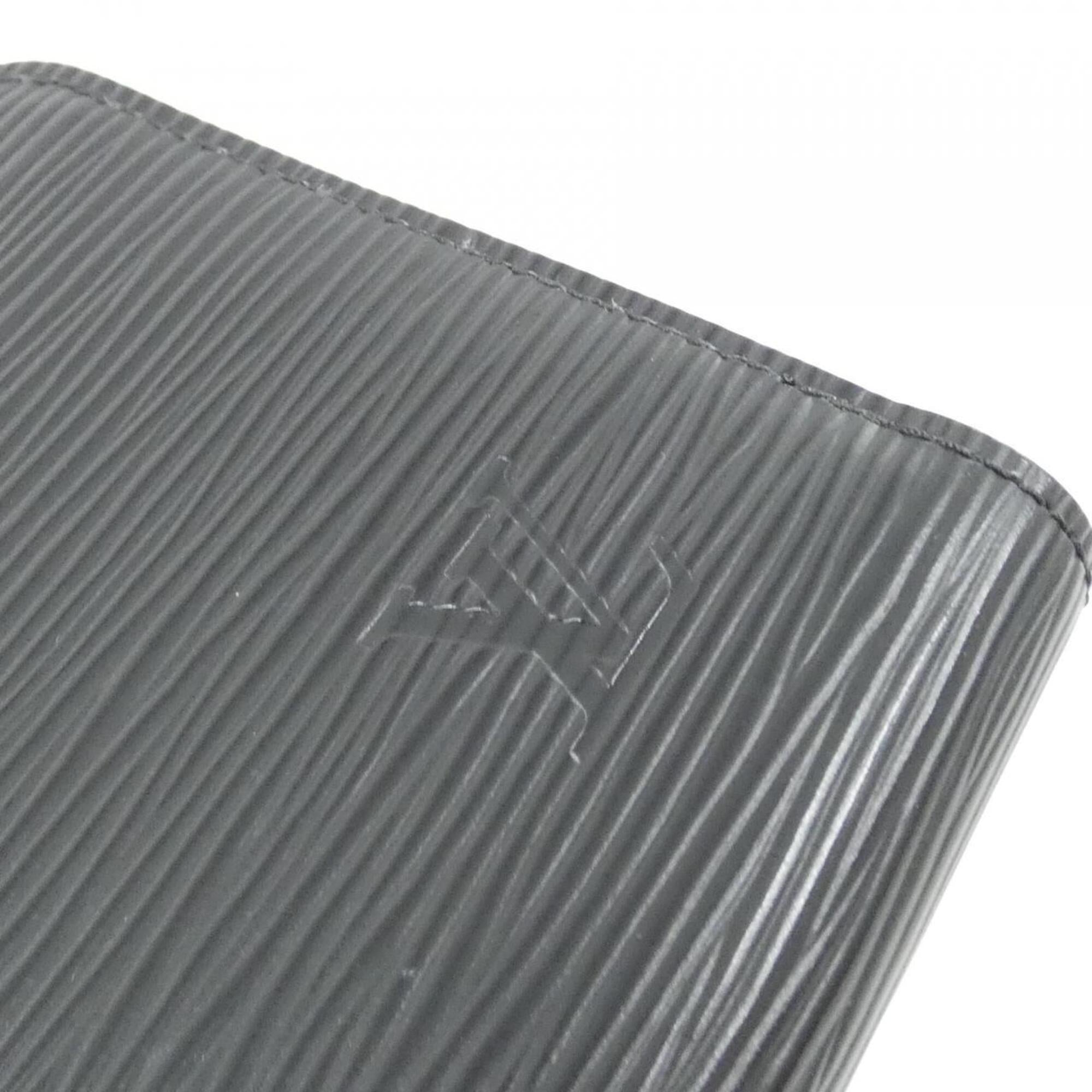 Louis Vuitton Black Leather Long Wallet (Bi-Fold) (Pre-Owned)