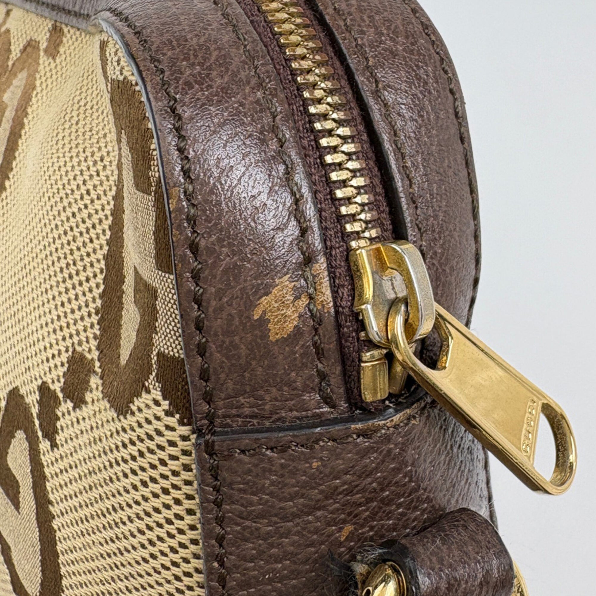 Gucci Beige Brown Gg Canvas Messenger Bag Shoulder Bag (Pre-Owned)