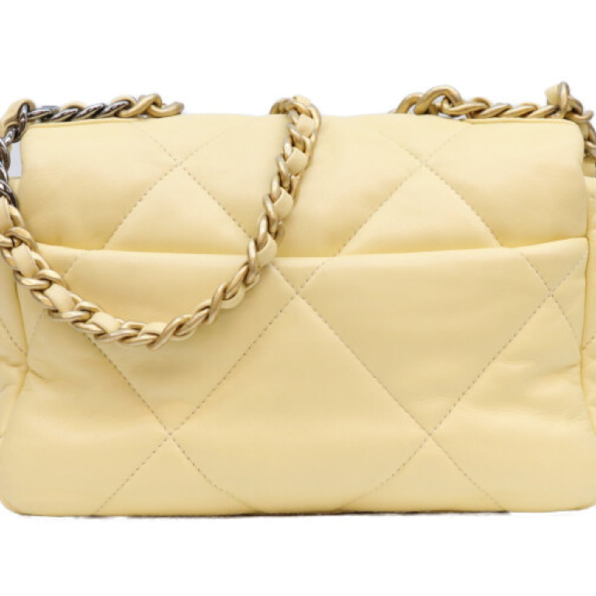 Chanel Yellow Leather Shoulder Bag (Pre-Owned)