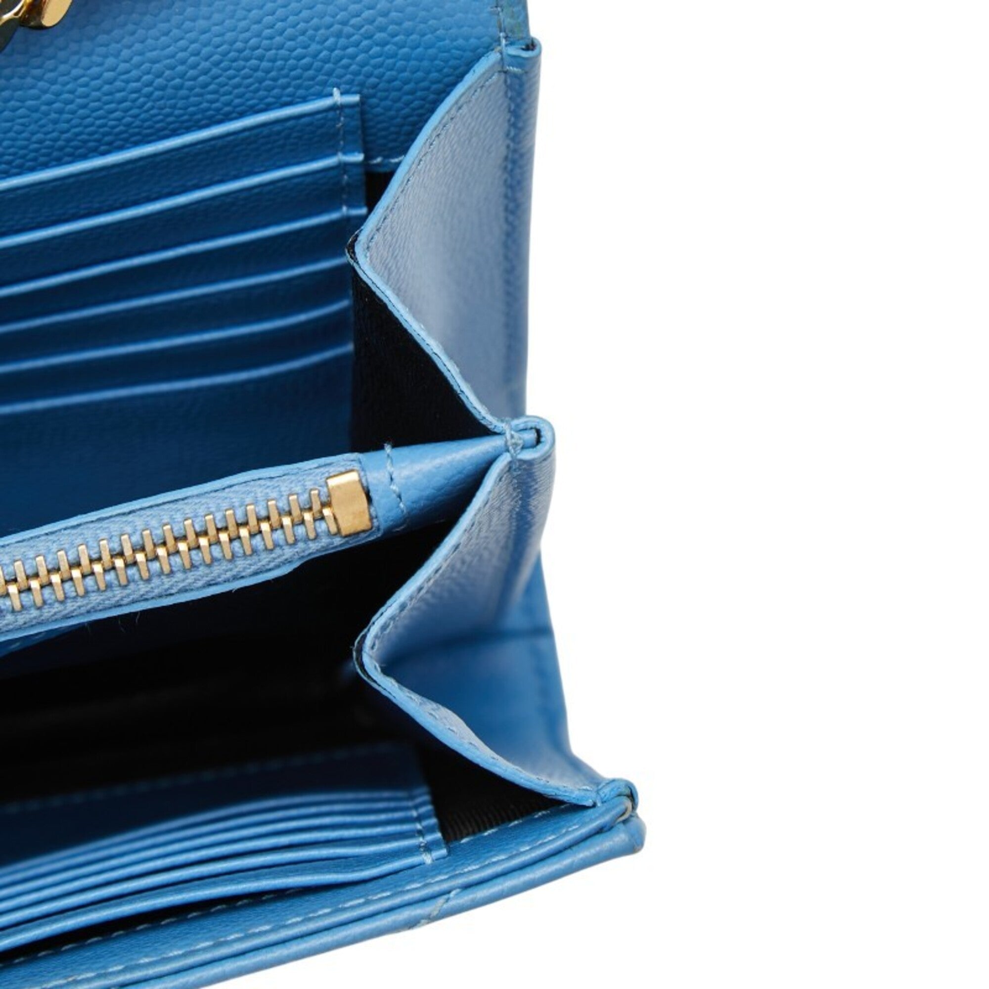 Saint Laurent Blue Gold Leather Shoulder Bag (Pre-Owned)