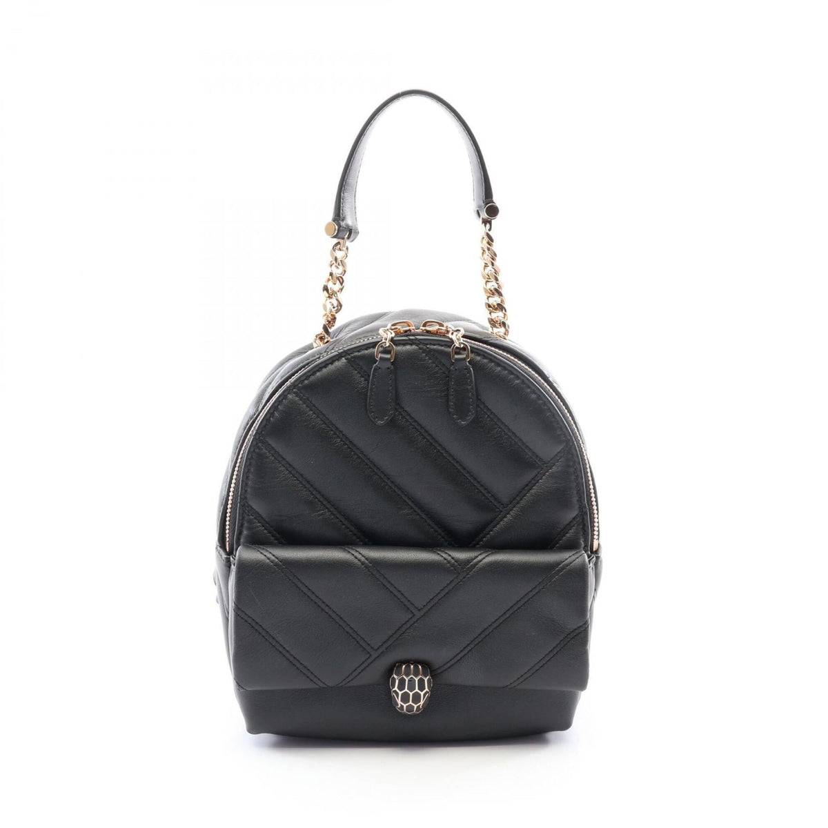 Bvlgari Black Leather Backpack (Pre-Owned)