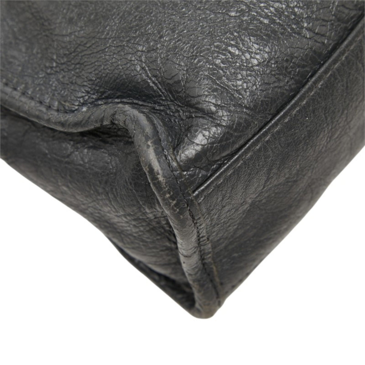 Balenciaga Gray Leather Handbag Shoulder Bag (Pre-Owned)