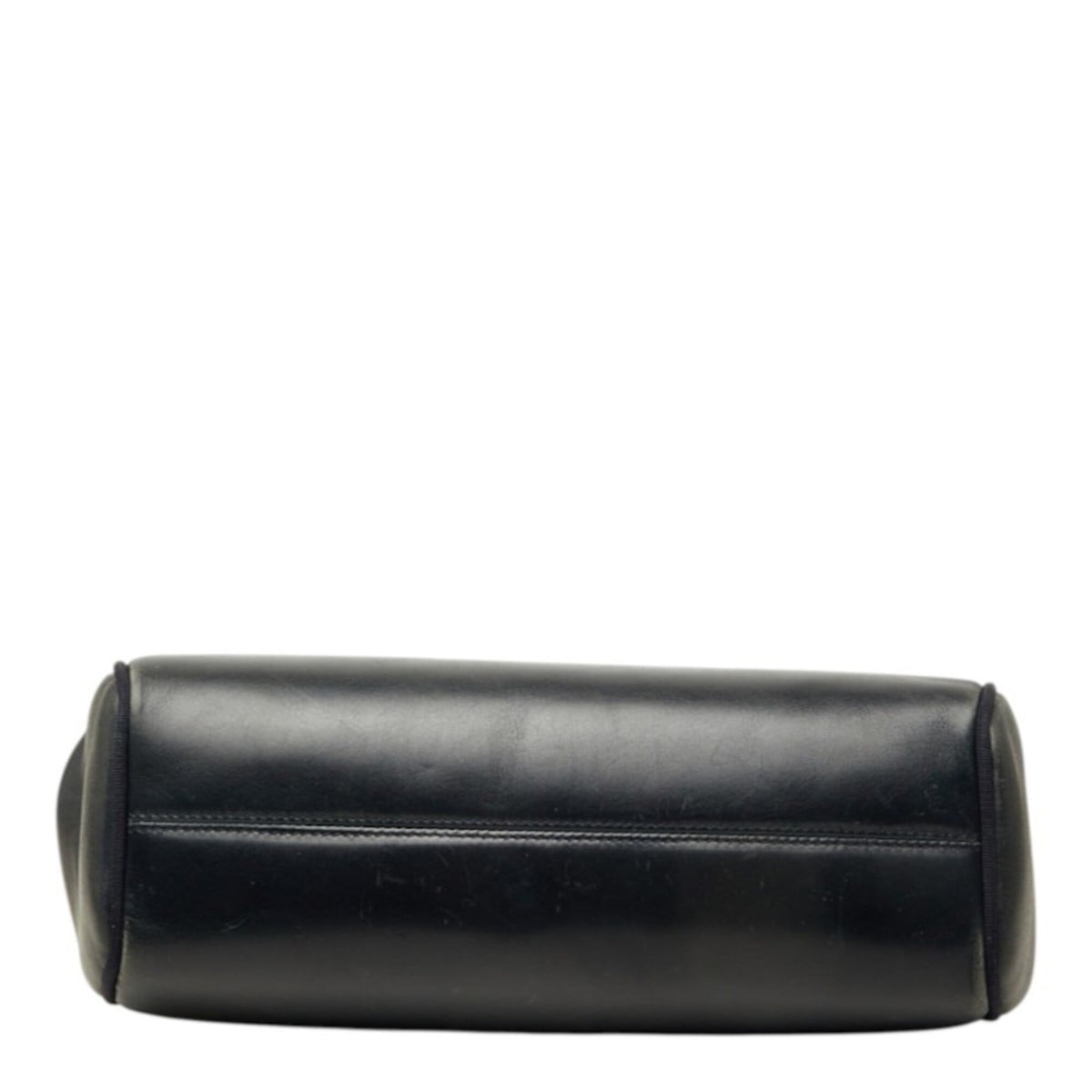Salvatore Ferragamo Black Gold Leather Shoulder Bag (Pre-Owned)