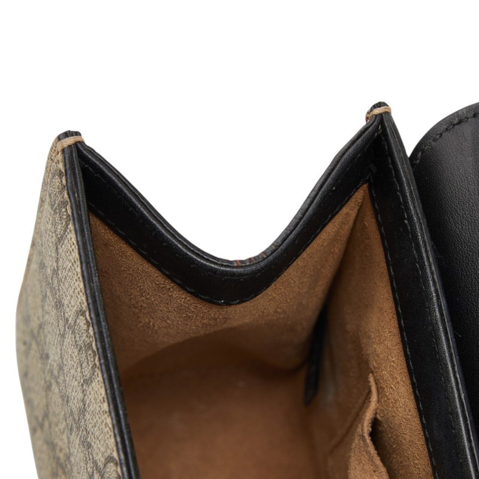 Gucci Black Brown Leather Shoulder Bag (Pre-Owned)