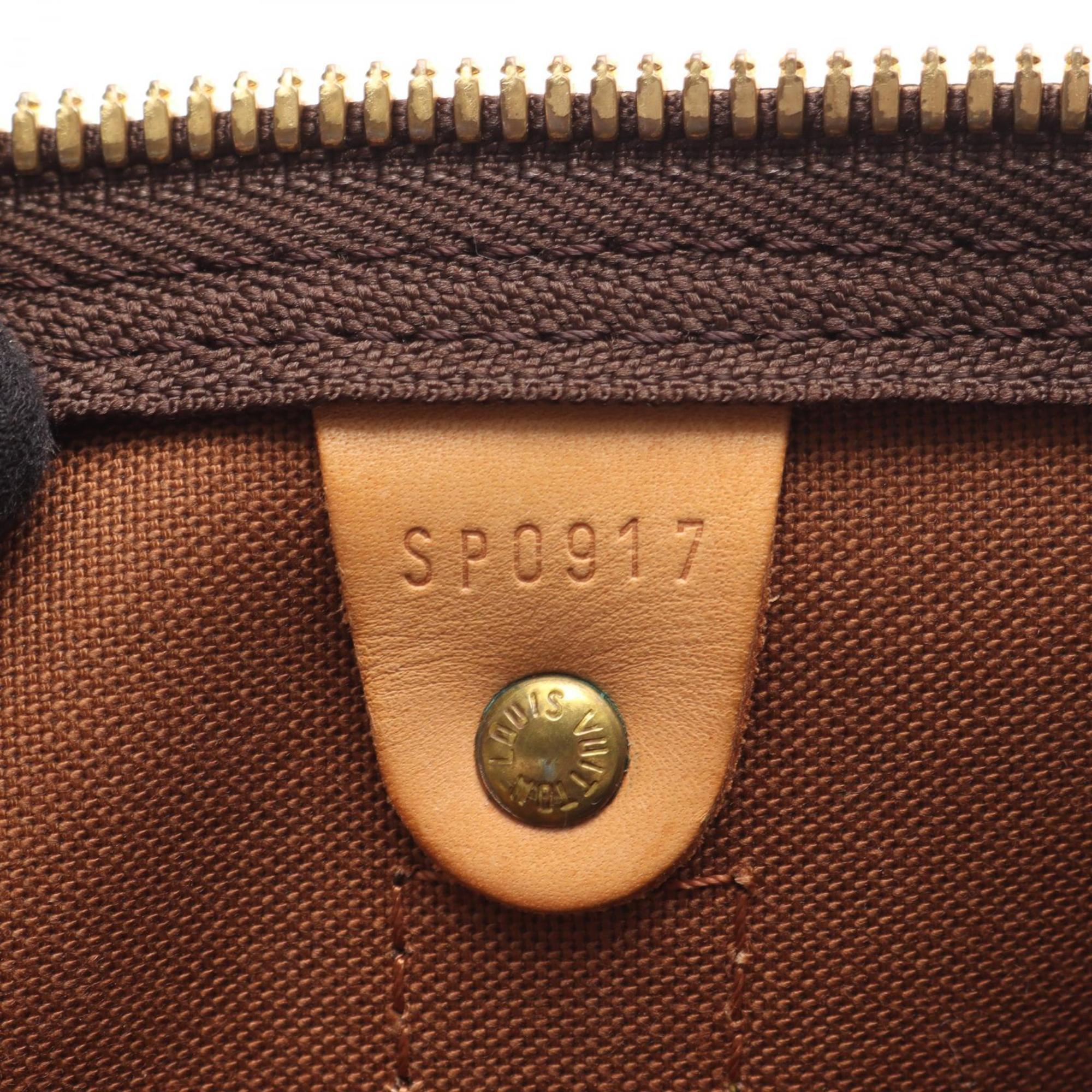 Louis Vuitton Brown Monogram Coated Canvas Leather Boston Bag Handbag (Pre-Owned)