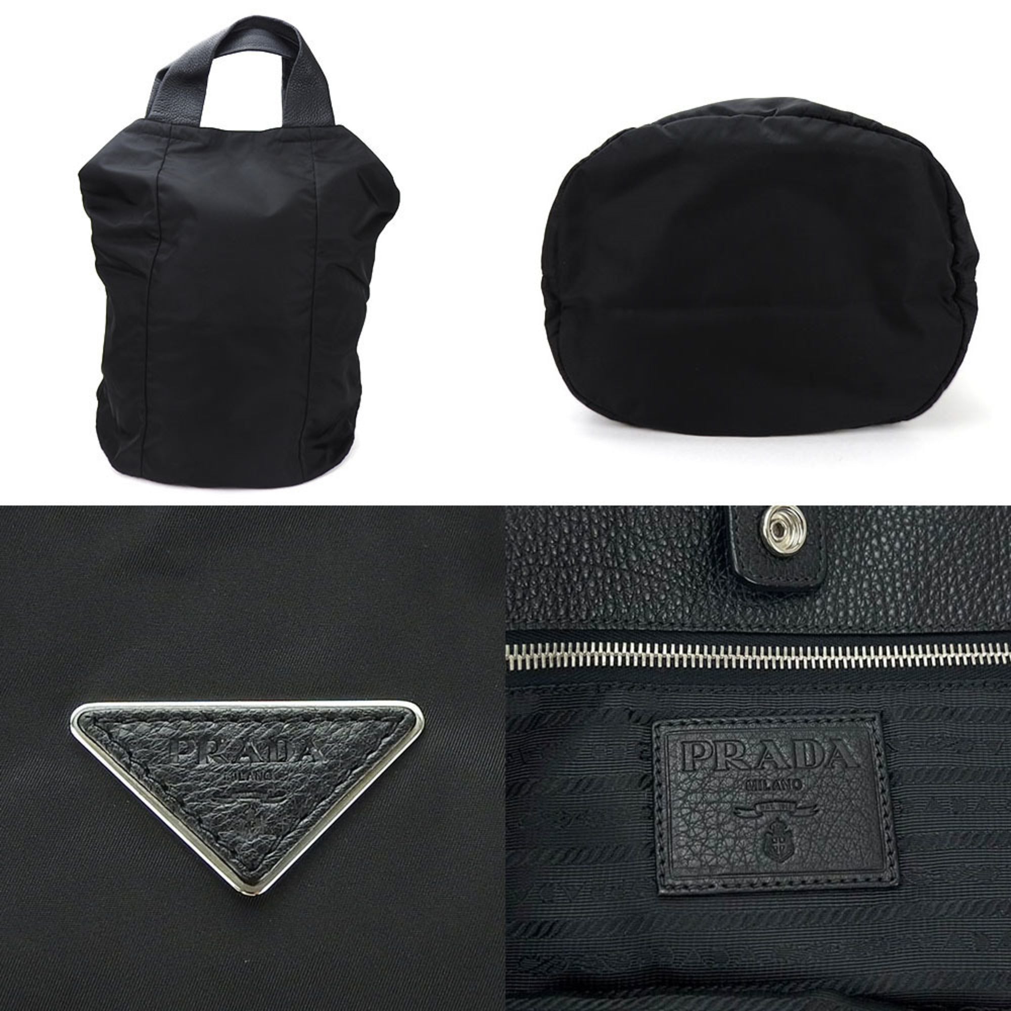 Prada Black Nero Tessuto Shoulder Bag Tote Bag (Pre-Owned)