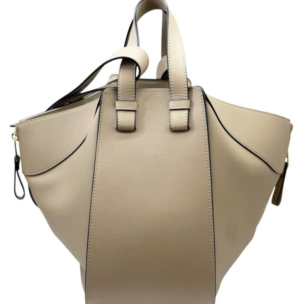 Loewe Hammock Grayish Leather Handbag Shoulder Bag (Pre-Owned)