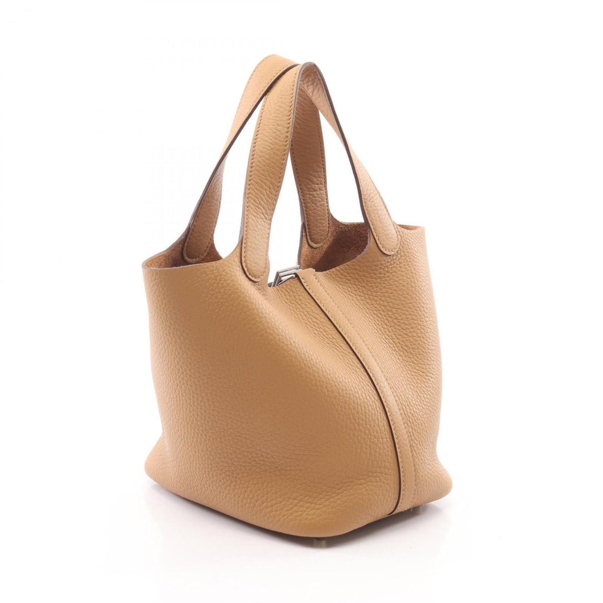 Hermes Brown Taurillon Clemence Leather Handbag (Pre-Owned)