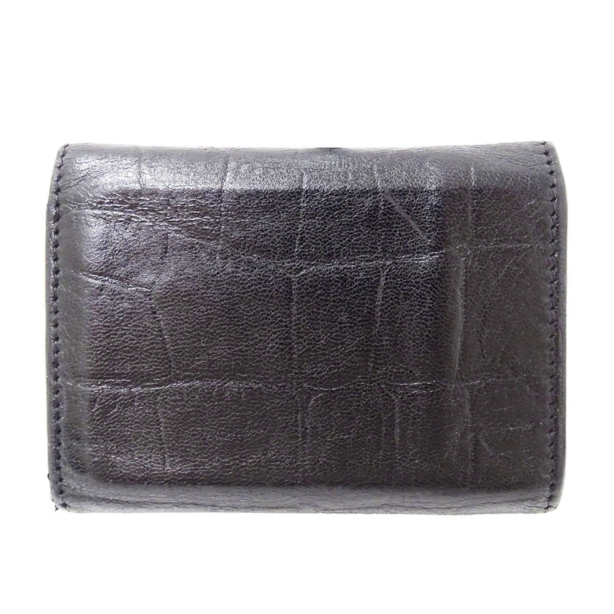 Saint Laurent Black Leather Wallet (Tri-Fold) (Pre-Owned)