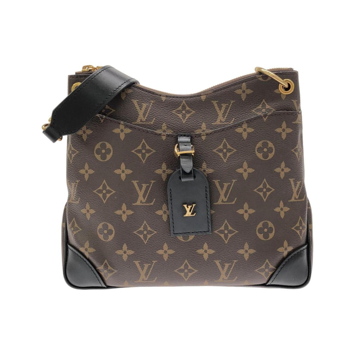 Louis Vuitton Black Marron Coated Canvas Shoulder Bag (Pre-Owned)