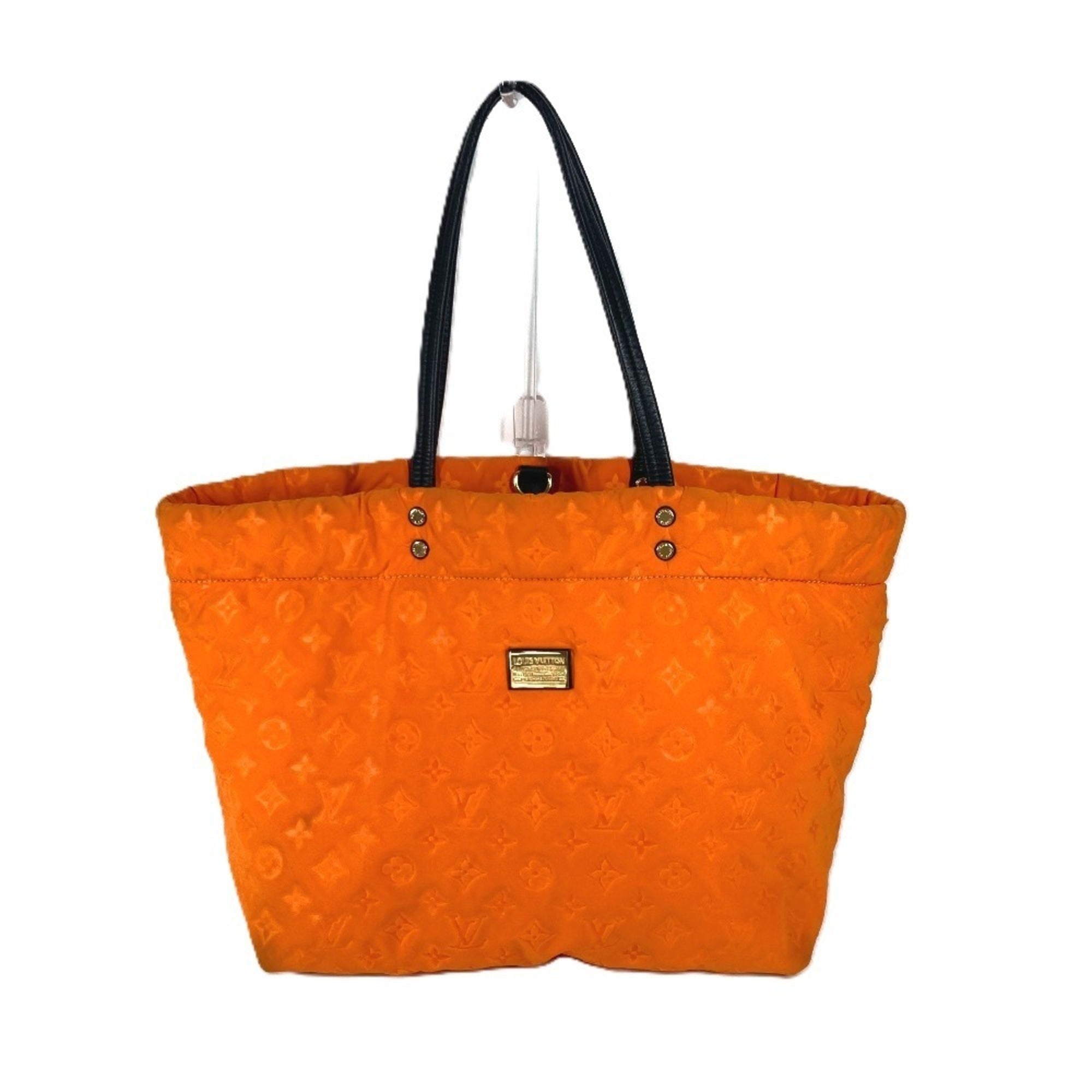 Louis Vuitton Orange Microfiber Shoulder Bag Tote Bag (Pre-Owned)