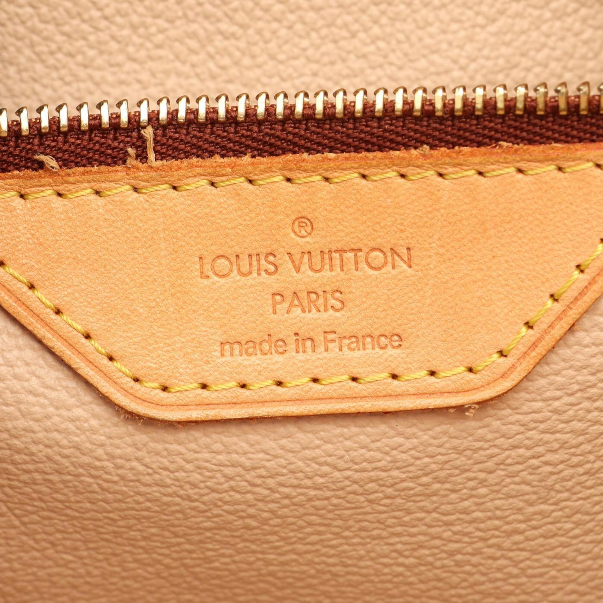 Louis Vuitton Monogram Brown Coated Canvas Leather Shoulder Bag (Pre-Owned)