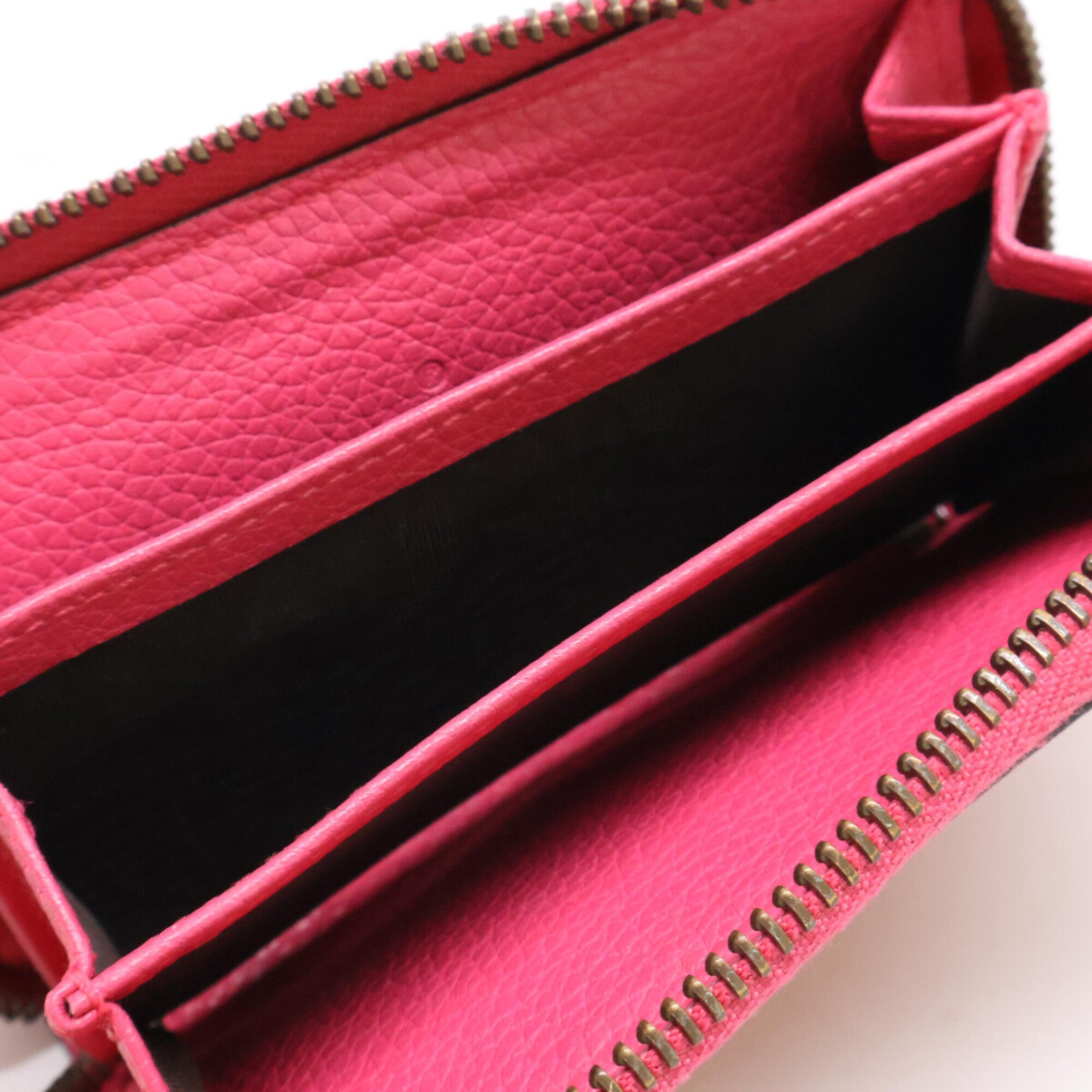 Gucci Pink Leather Coin Purse/Coin Case (Pre-Owned)