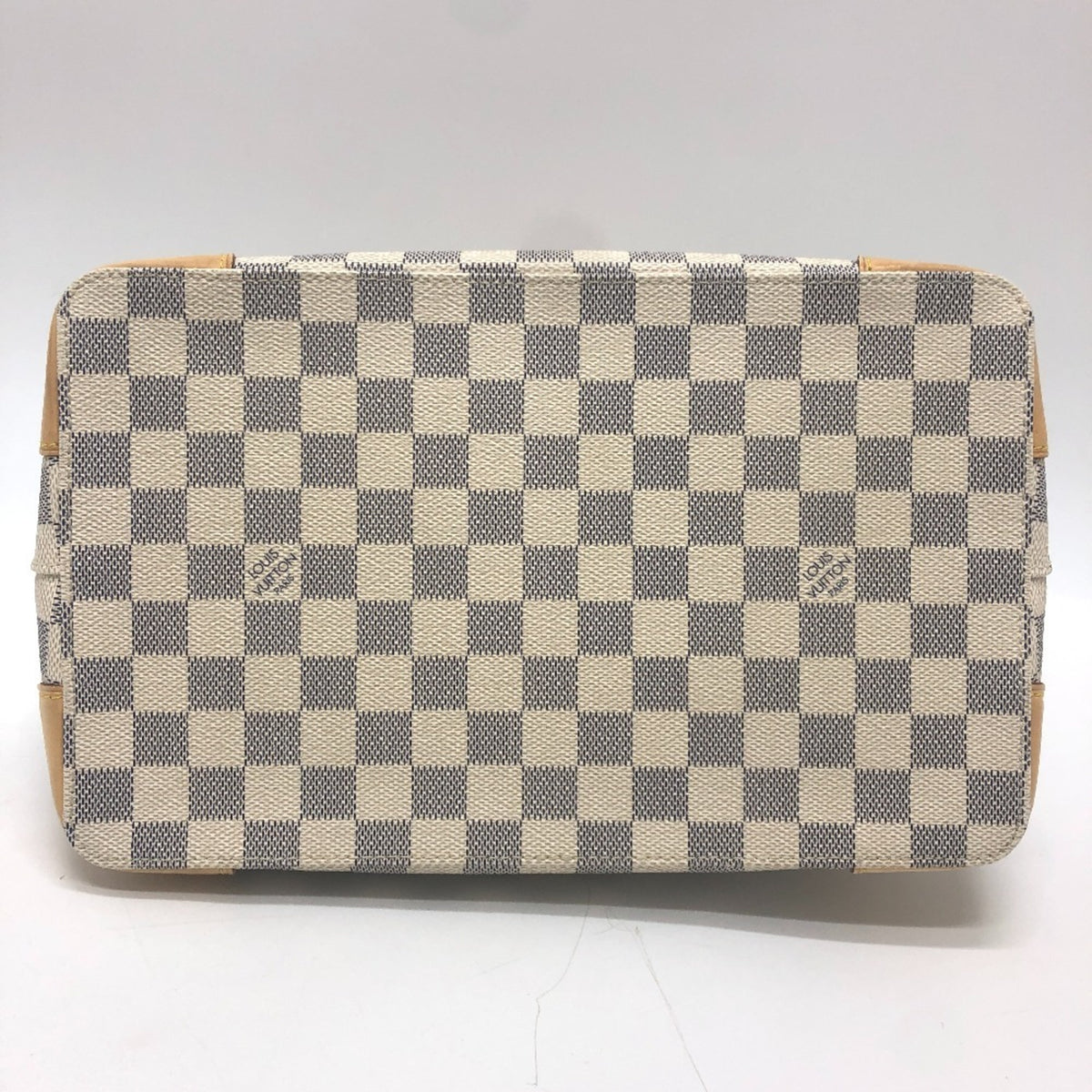 Louis Vuitton White Damier Azur Canvas Handbag Tote Bag (Pre-Owned)