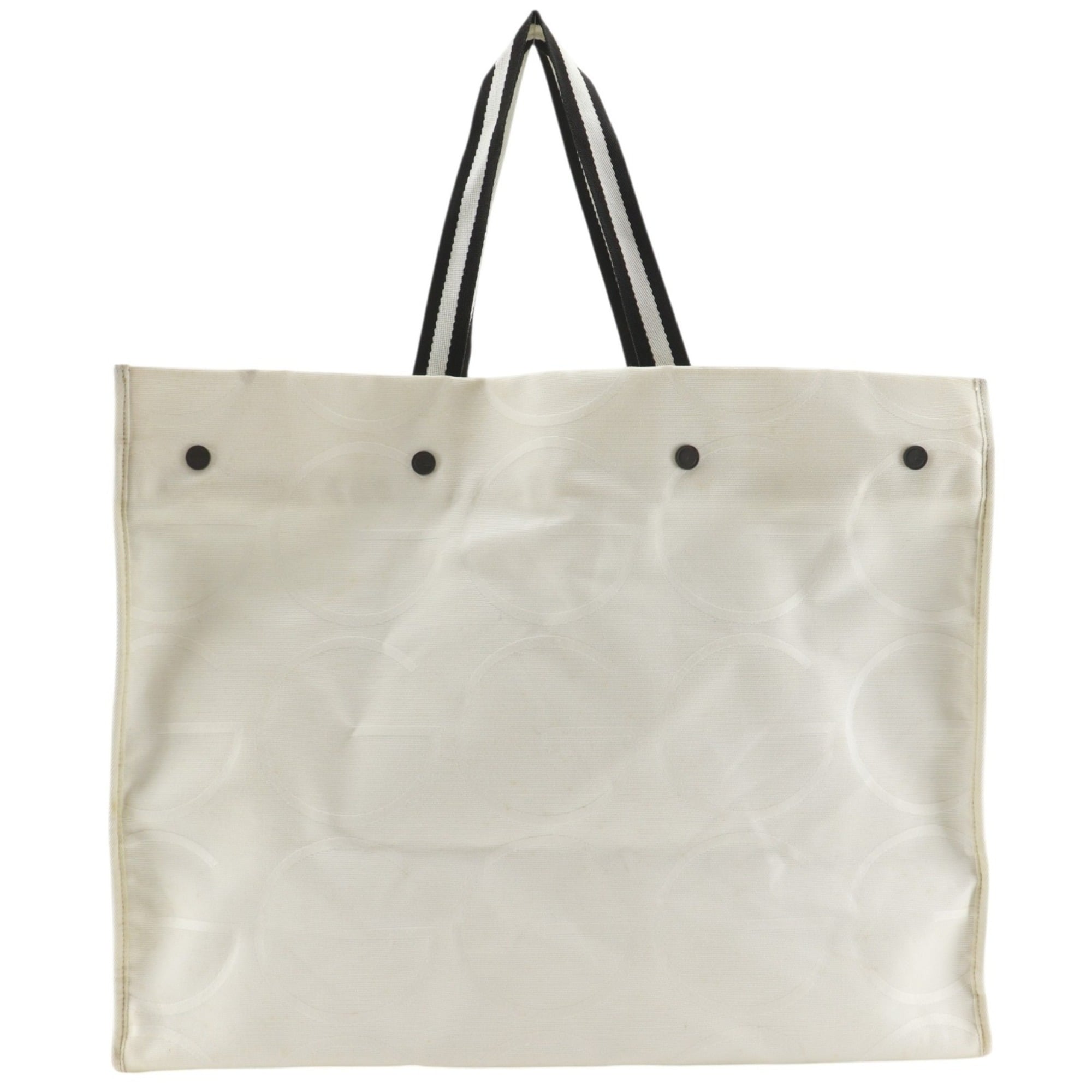 Gucci White Canvas Tote Bag (Pre-Owned)
