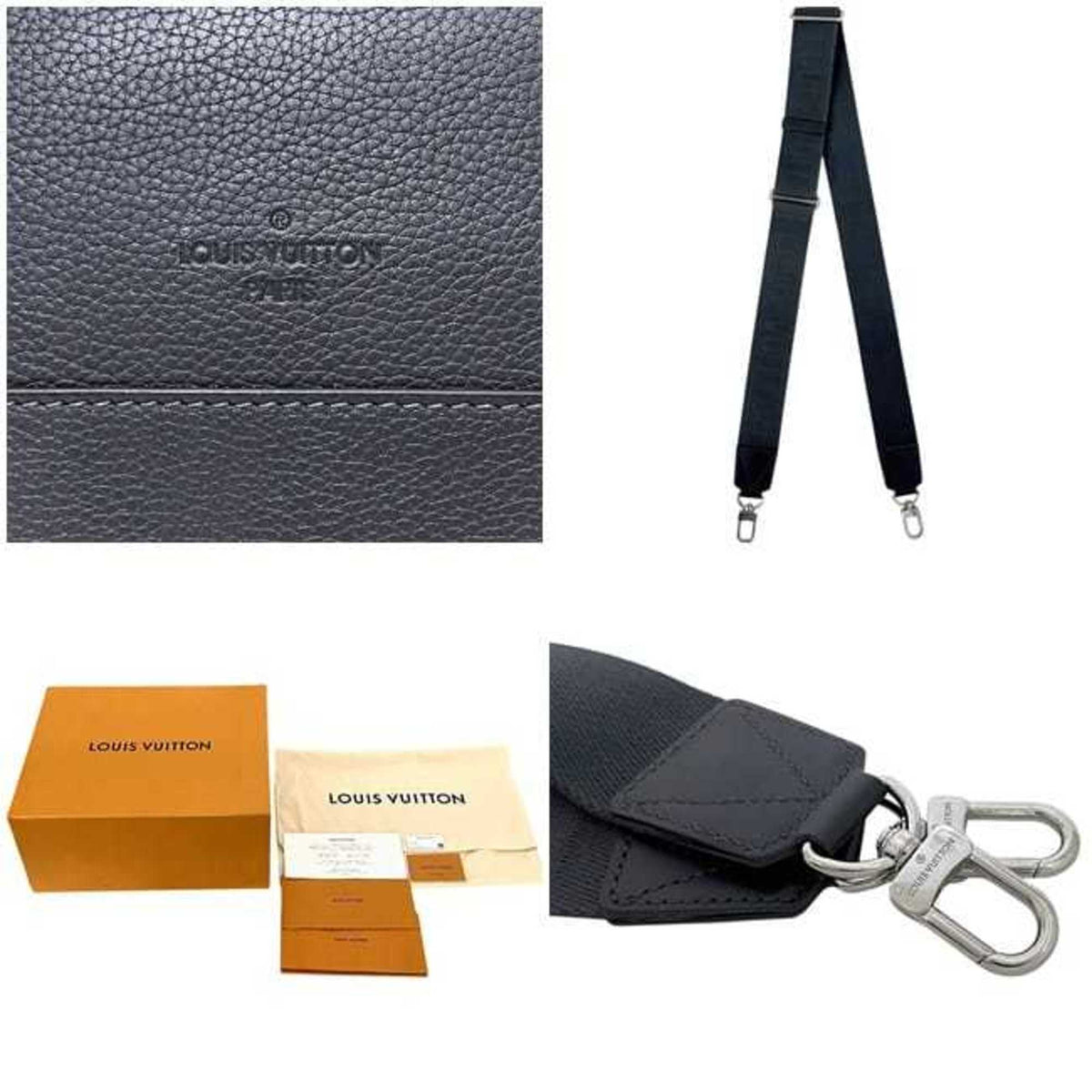 Louis Vuitton Navy Leather Shoulder Bag (Pre-Owned)