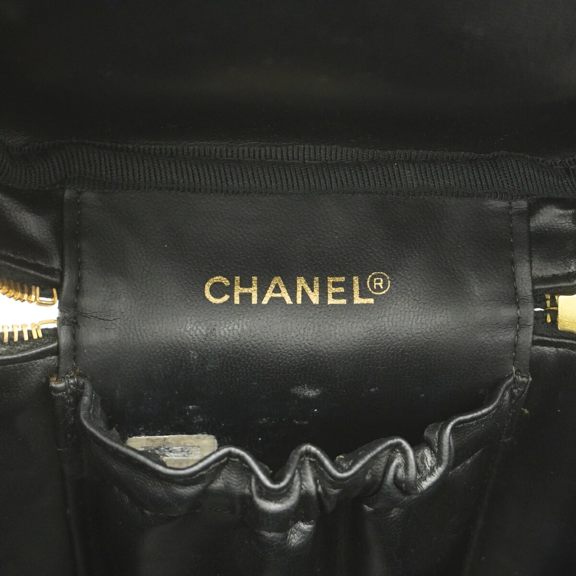 Chanel Black Leather Vanity Bag (Pre-Owned)