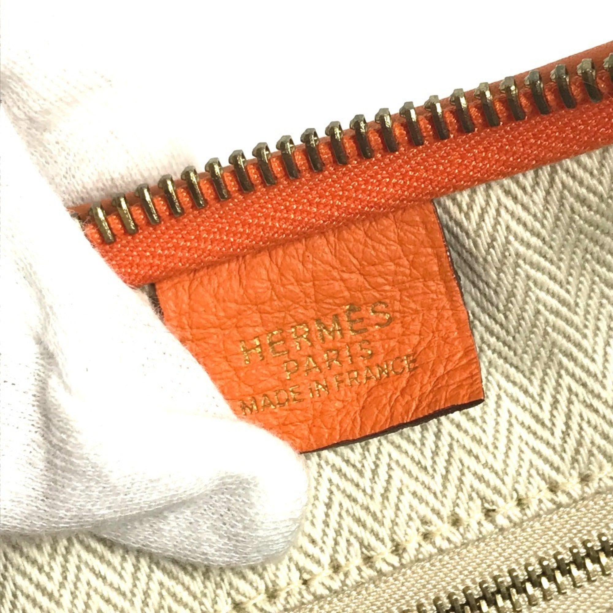 Hermes Orange Leather Shoulder Bag (Pre-Owned)