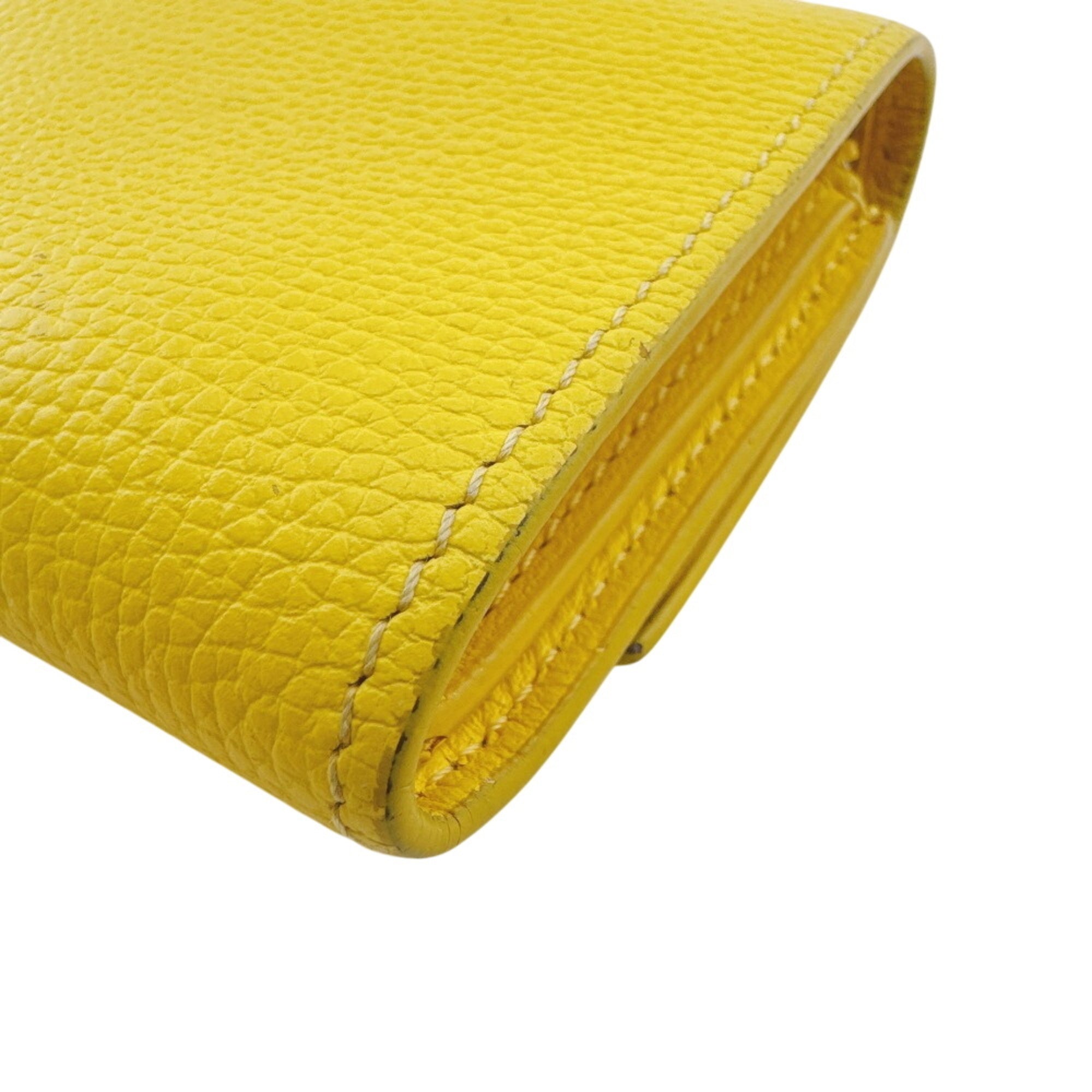Loewe Yellow Leather Wallet (Tri-Fold) (Pre-Owned)