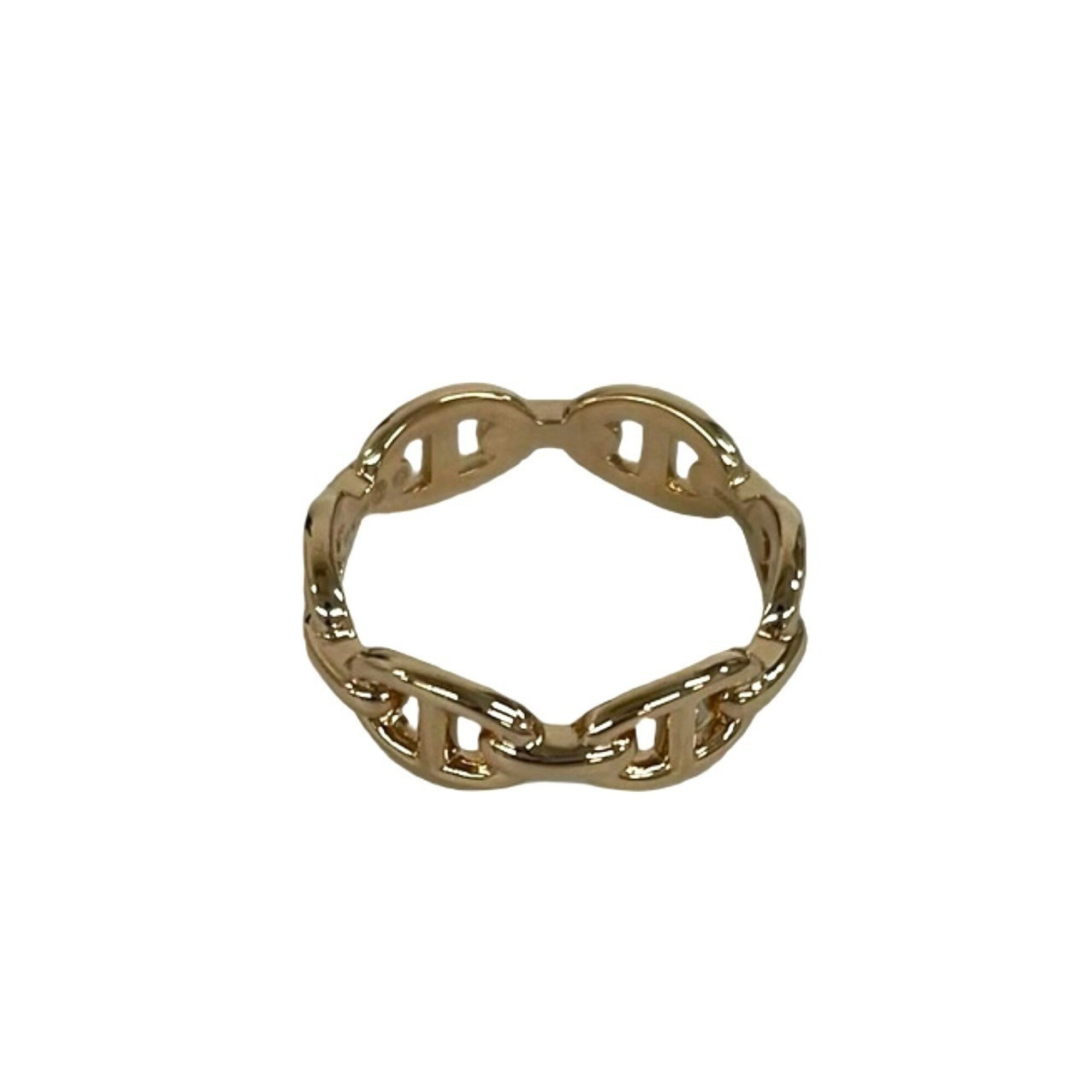Hermes Gold Pink Gold (18K) Band Ring (Pre-Owned)
