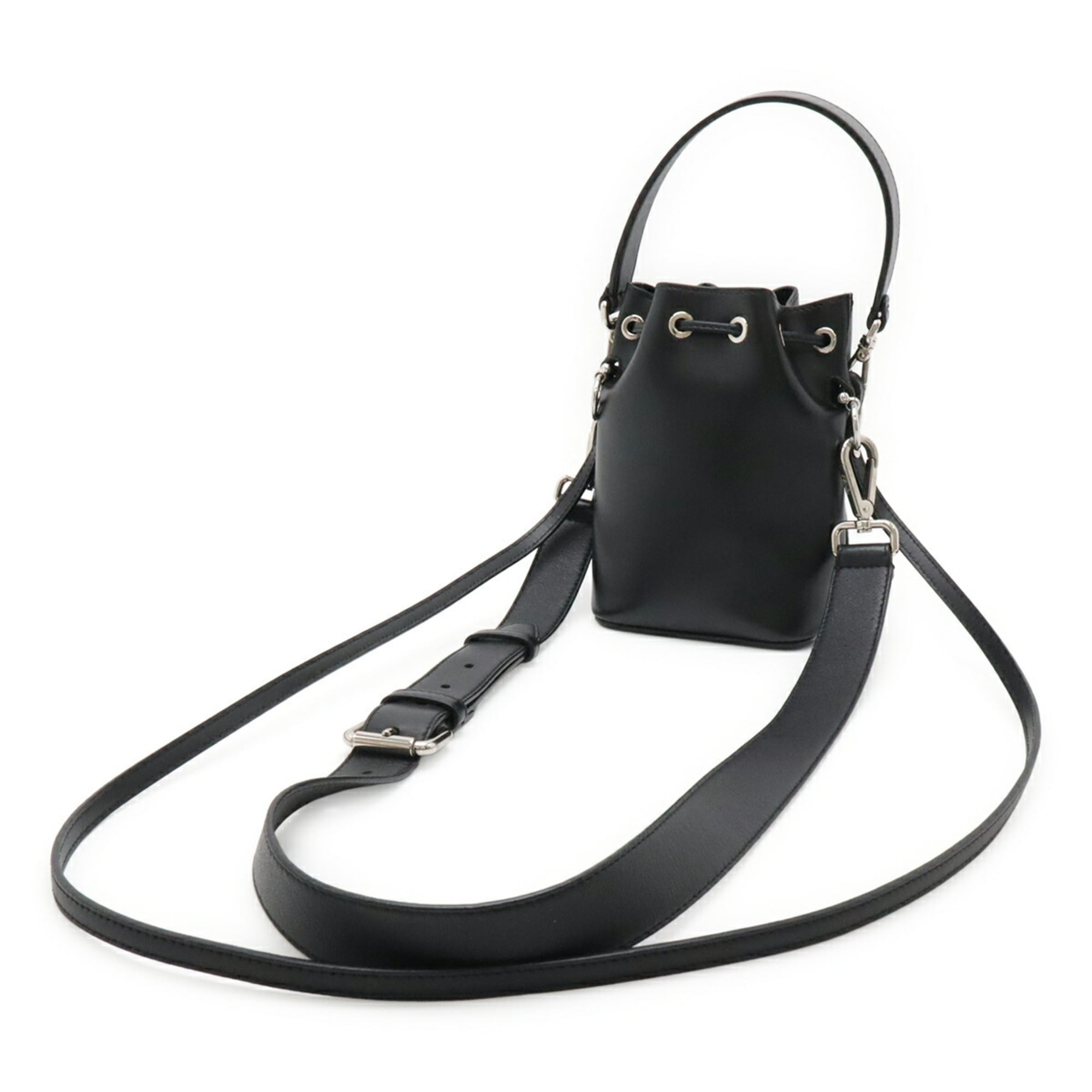 Fendi Black Leather Handbag Shoulder Bag (Pre-Owned)