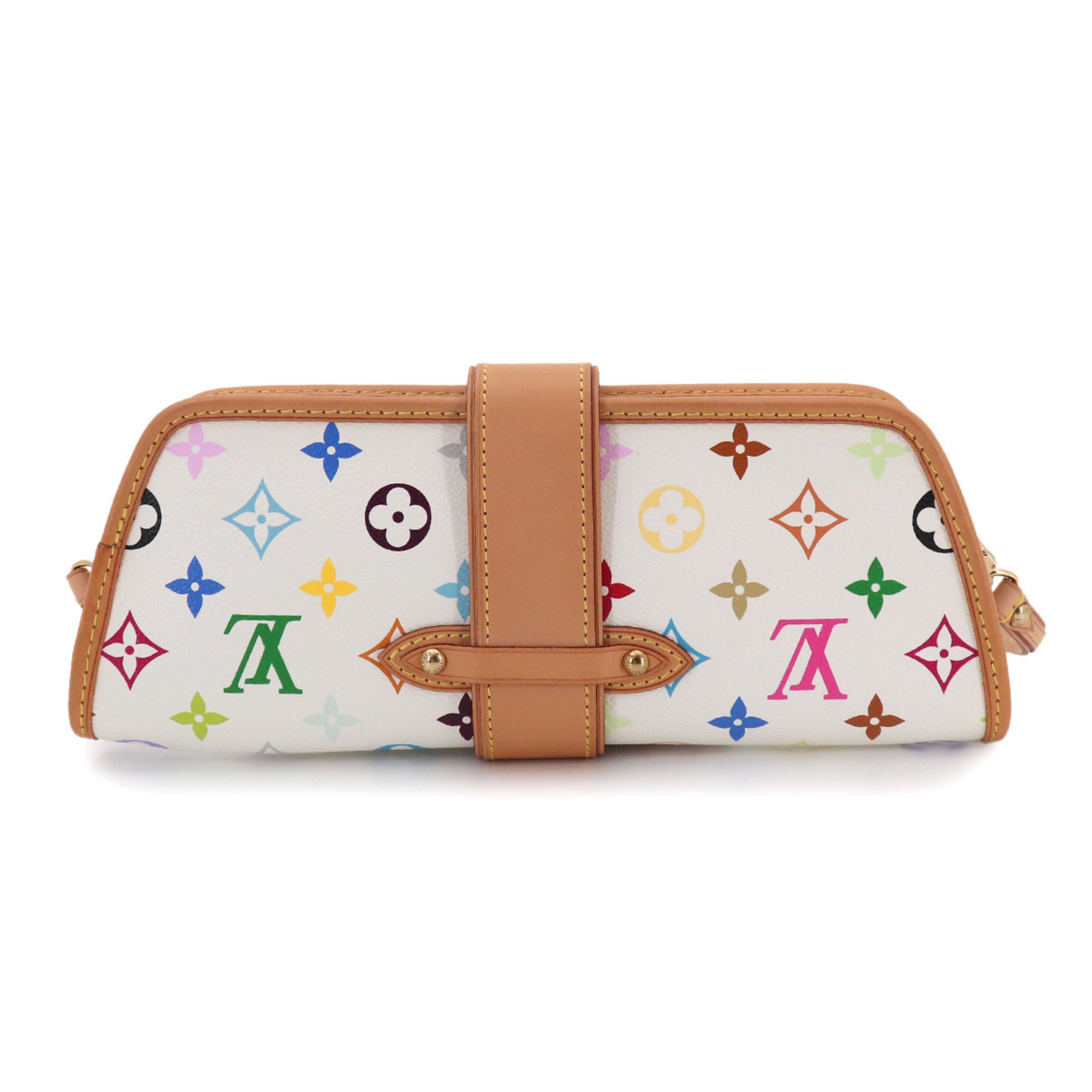 Louis Vuitton Blanc Multi-Color Monogram Multicolore Canvas Handbag Shoulder Bag (Pre-Owned)