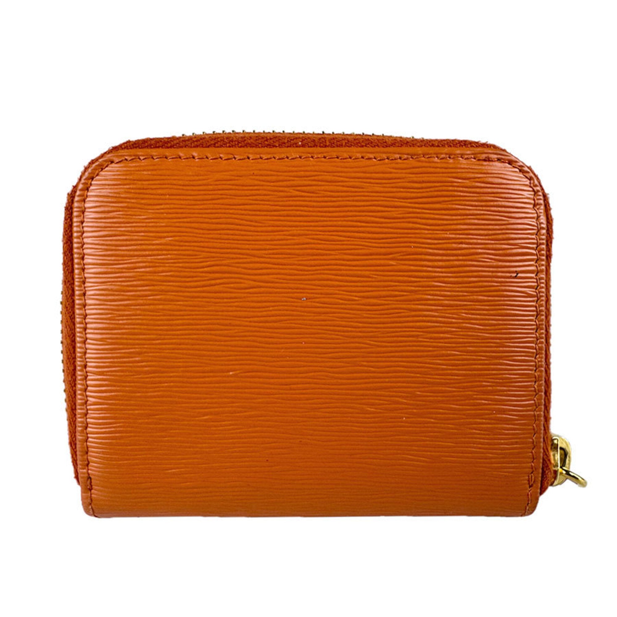Prada Orange Leather Coin Purse/Coin Case (Pre-Owned)