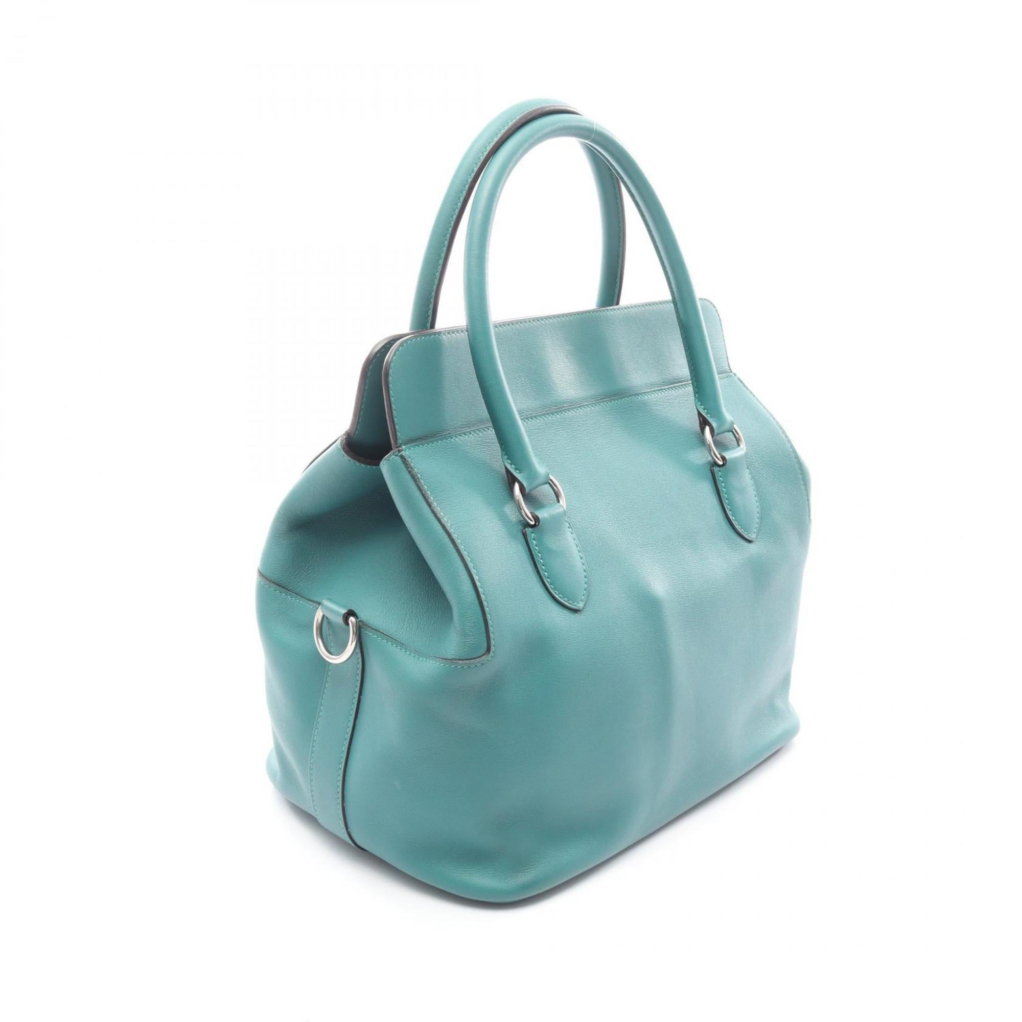 Hermes Green Swift Leather Handbag (Pre-Owned)