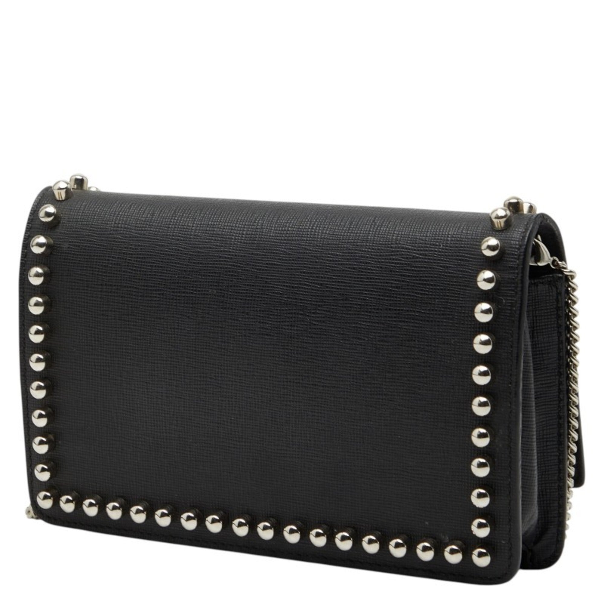 Fendi Black Leather Shoulder Bag (Pre-Owned)