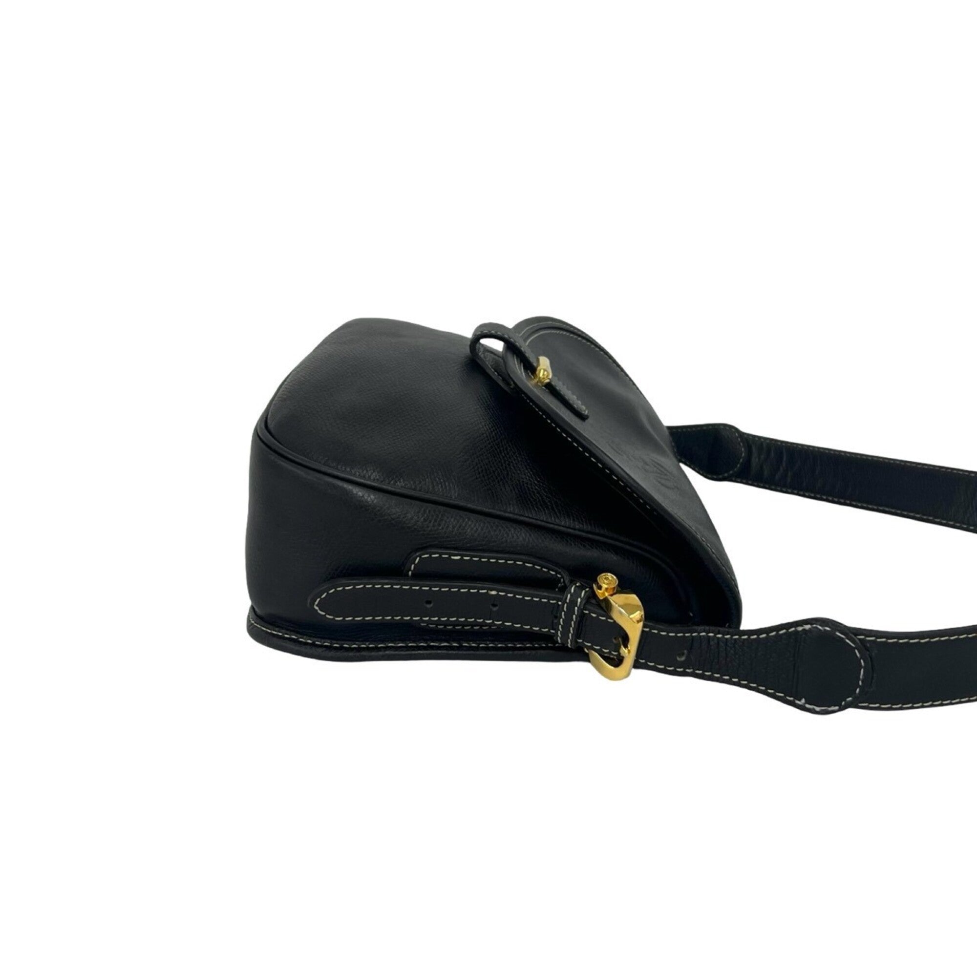 Loewe Black Leather Handbag Shoulder Bag (Pre-Owned)