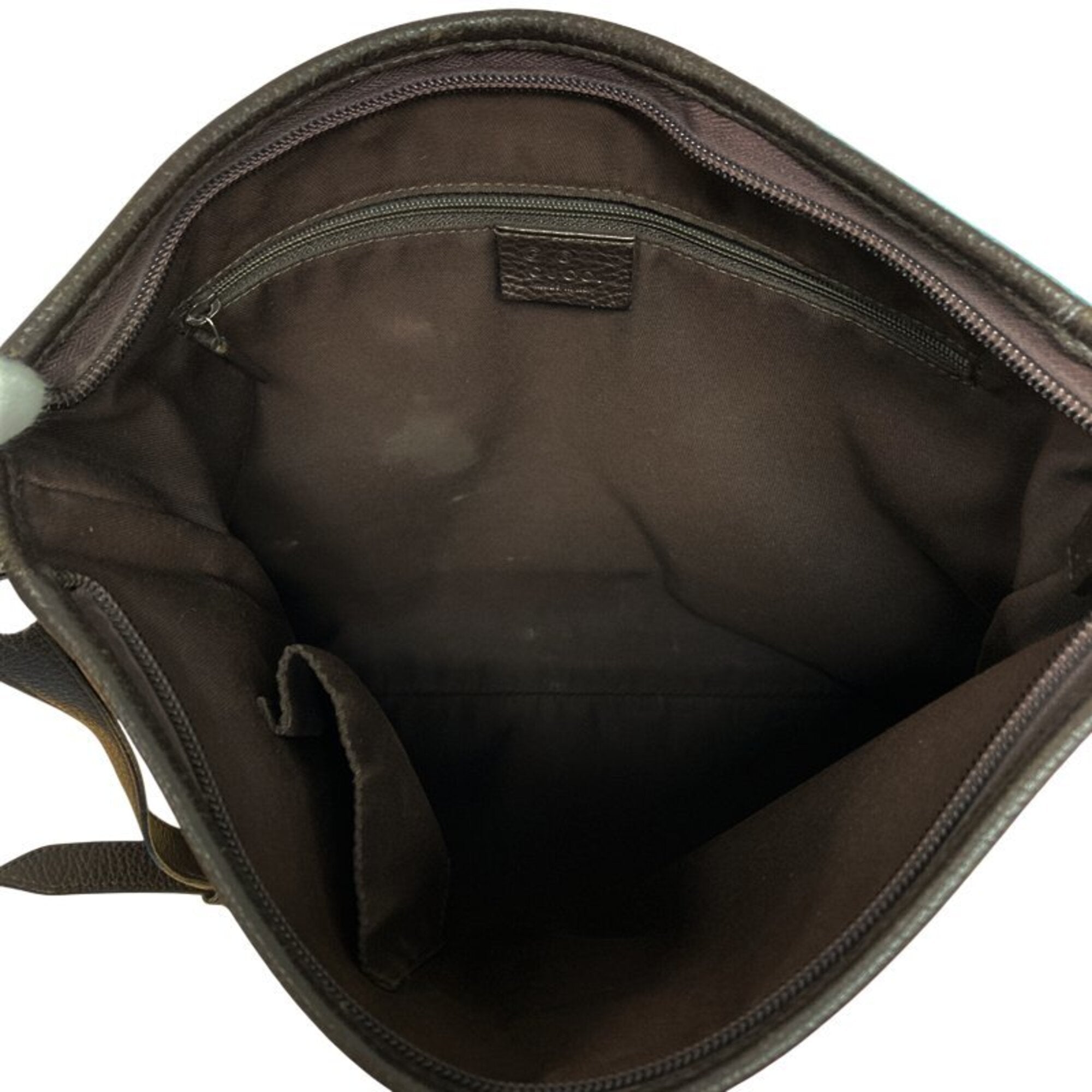 Gucci Brown Nylon Leather Shoulder Bag (Pre-Owned)