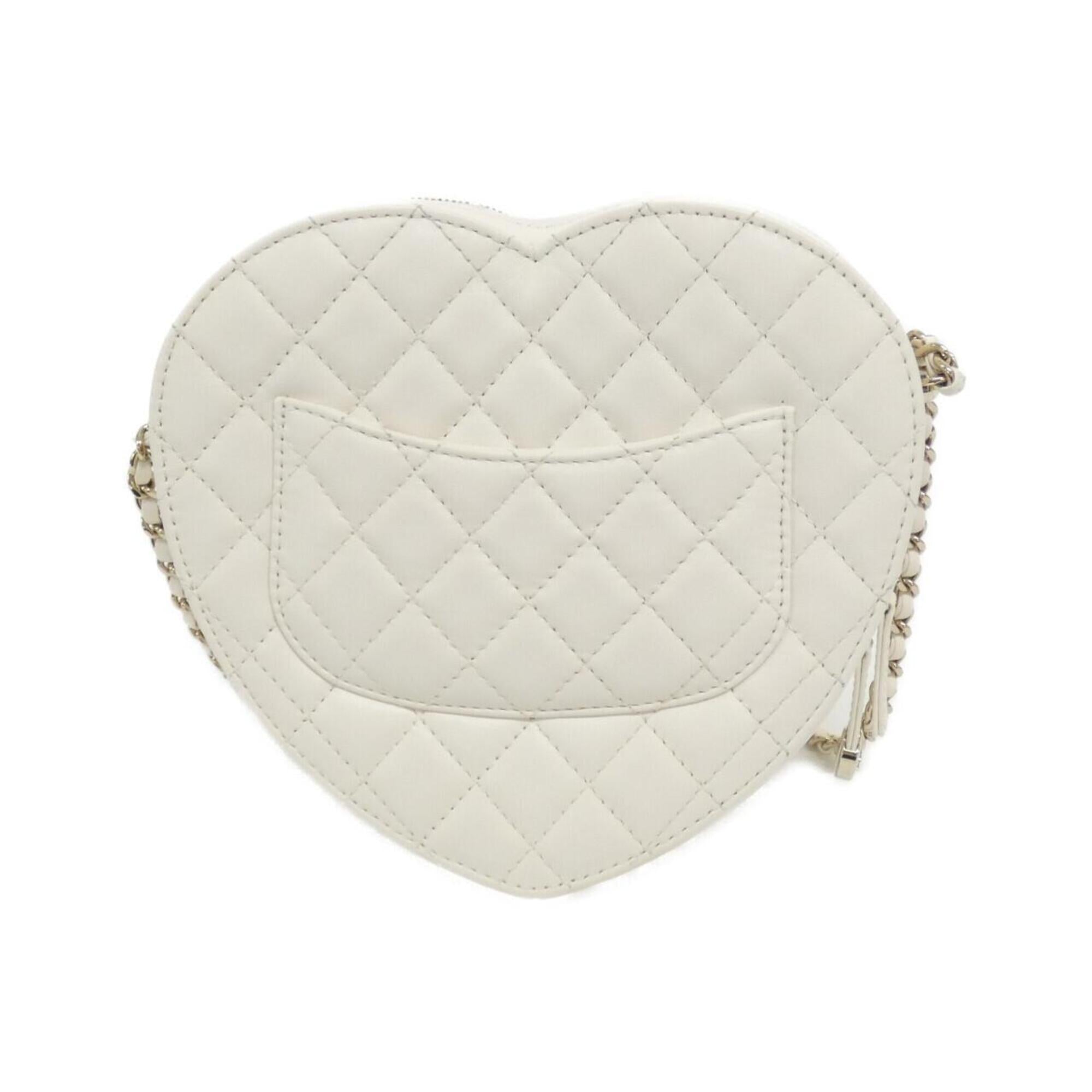 Chanel White Leather Shoulder Bag (Pre-Owned)