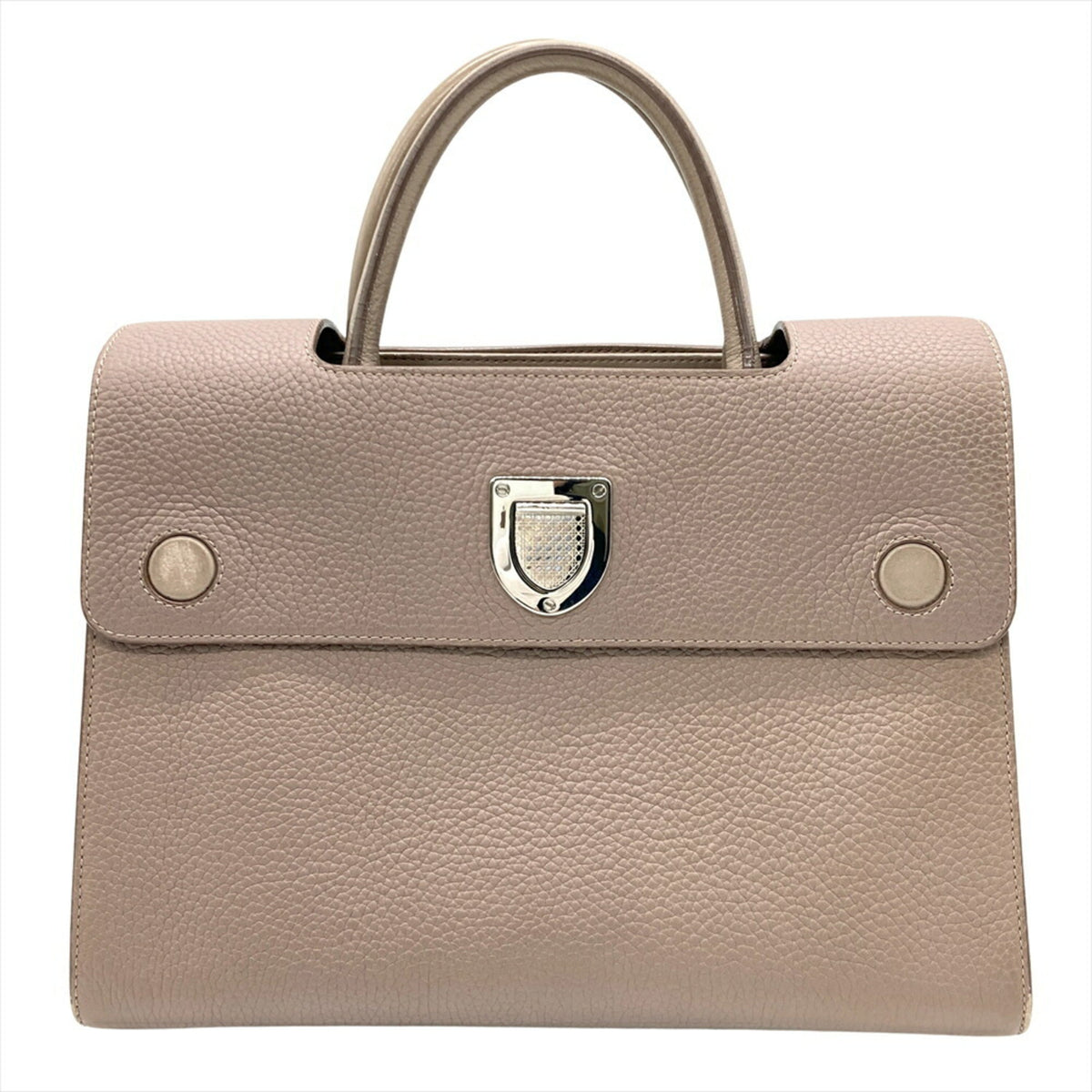 Christian Dior Grayish Leather Shoulder Bag (Pre-Owned)
