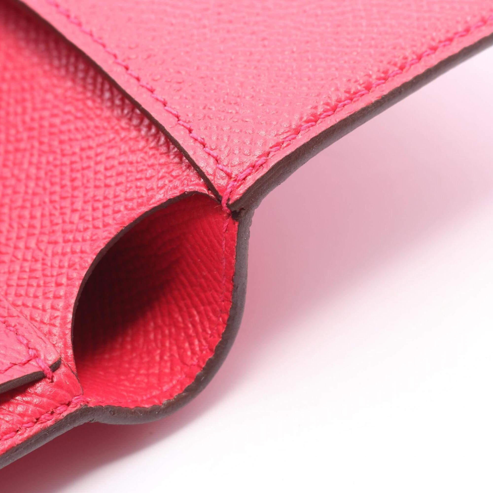 Hermes Pink Epsom Leather Wallet (Tri-Fold) (Pre-Owned)