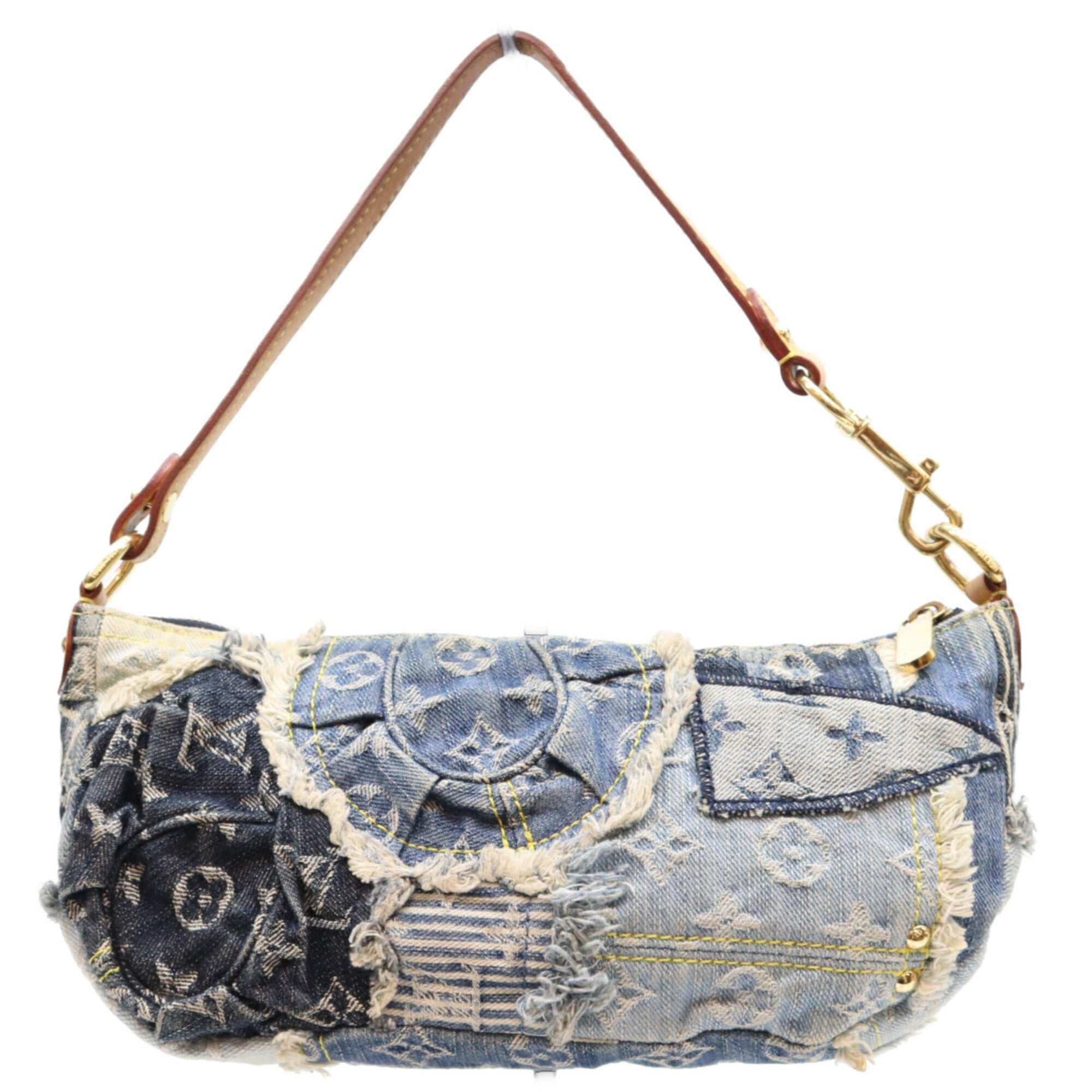 Louis Vuitton Blue Brown Monogram Denim Shoulder Bag (Pre-Owned)