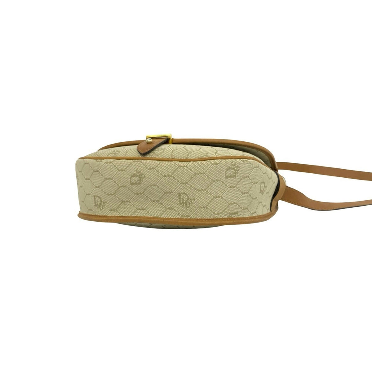 Christian Dior Brown Khaki Leather Pvc Shoulder Bag (Pre-Owned)